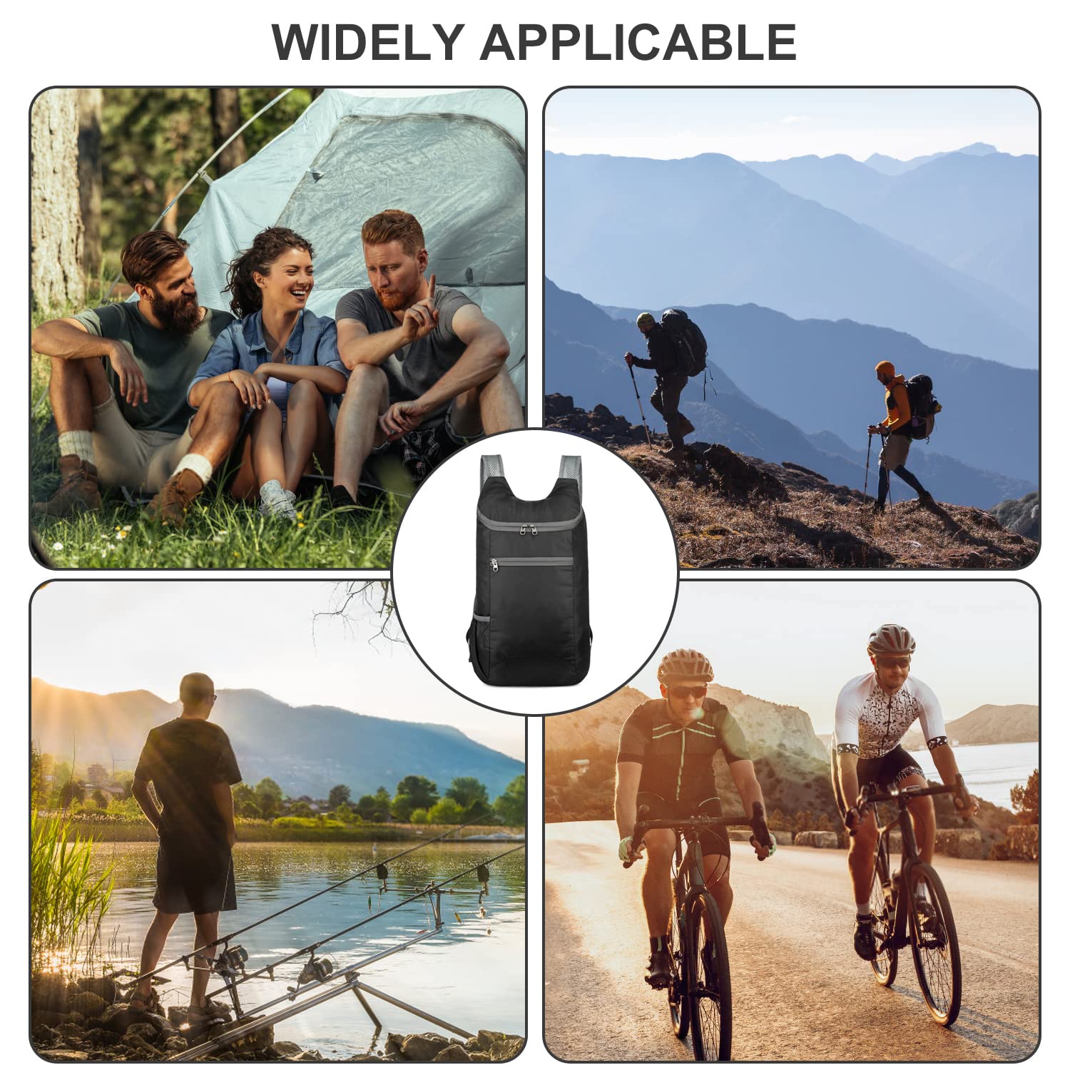 1 szt. Składany plecak Ultralight Waterproof, składana torba podróżna plecak z 2 sztukami karabinek na świeżym powietrzu, na kemping, do wspinaczki i sportów wodnych, kobiet