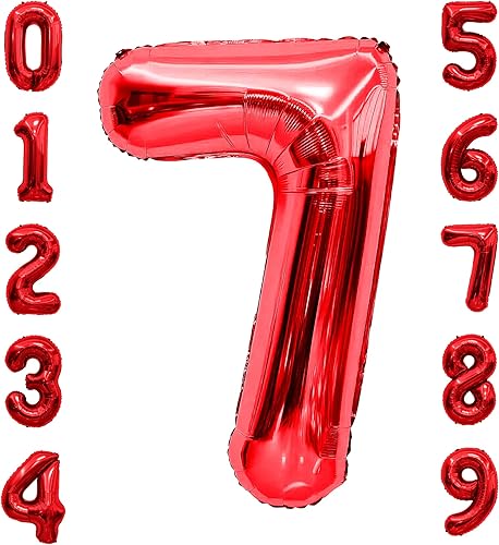 Miniatura 93 de Globo de números de 40 pulgadas, globos de números plateados, globo de número 2, globos de aluminio grandes de cumpleaños, fiesta de cumpleaños