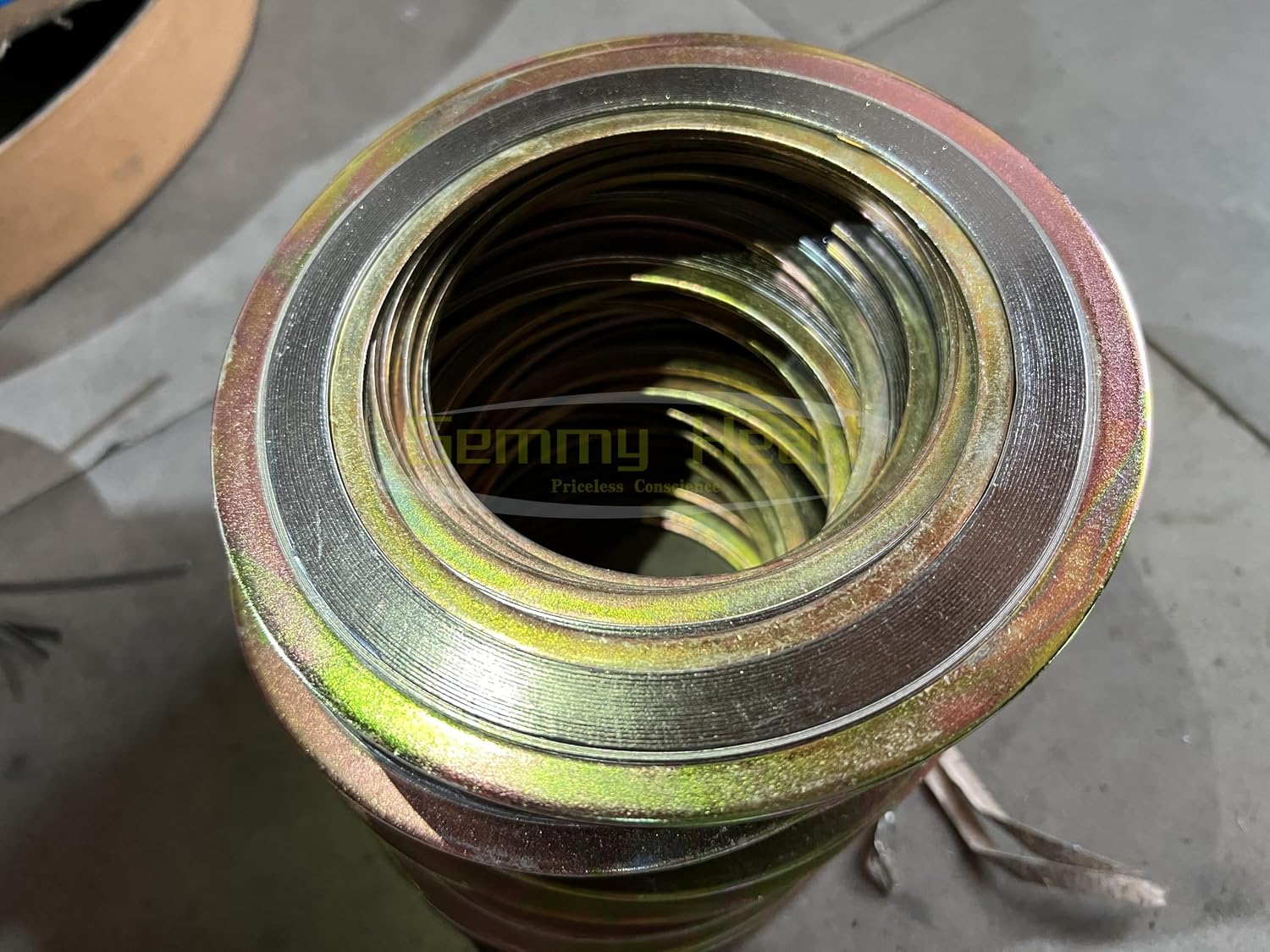 GemmySeal Spiral Wound Gasket with CS Inner&Outer Ring,Graphite Filled,5Pcs 2'' DN50-150lb