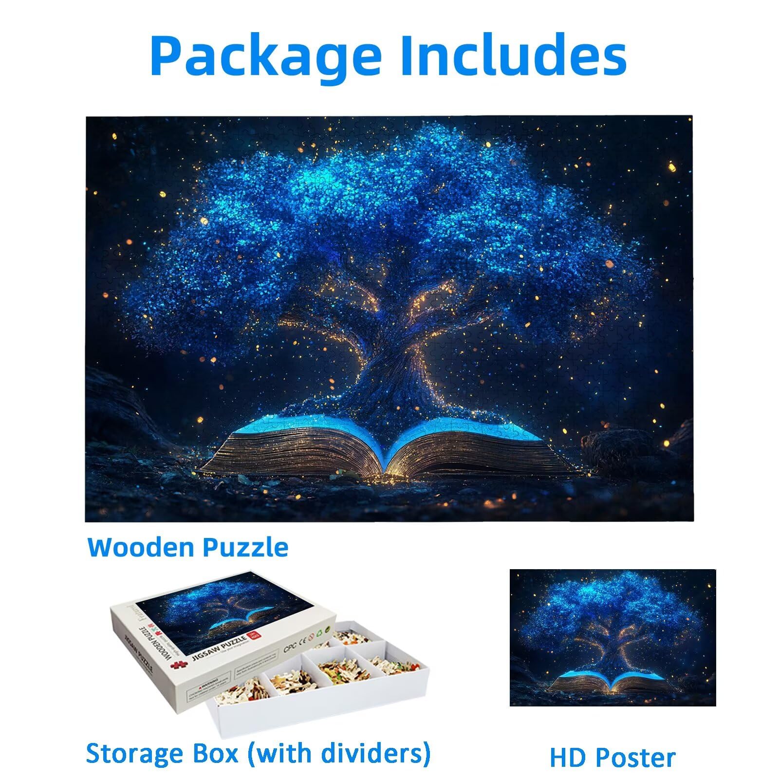 Puzzle 3000 Pièces Adultes, Puzzle Arbre de Vie pour Adulte Débutant, 122x80 cm Grand Puzzles Fantaisie avec Boite, Jeu de Concentration pour Adultes, Puzzles pour Décoration Maison, Cadeaux, -1044