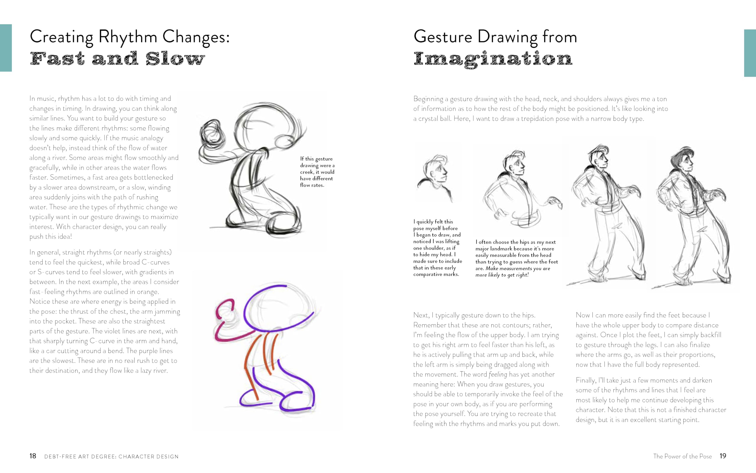 Debt-Free Art Degree: Character Design: The Affordable Way to Learn Professional Skills - Includes QR Codes to Online Tutorials
