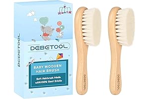Baby Hairbrush 2-Pack: Gentle Brush Cocoon for Growing Hair