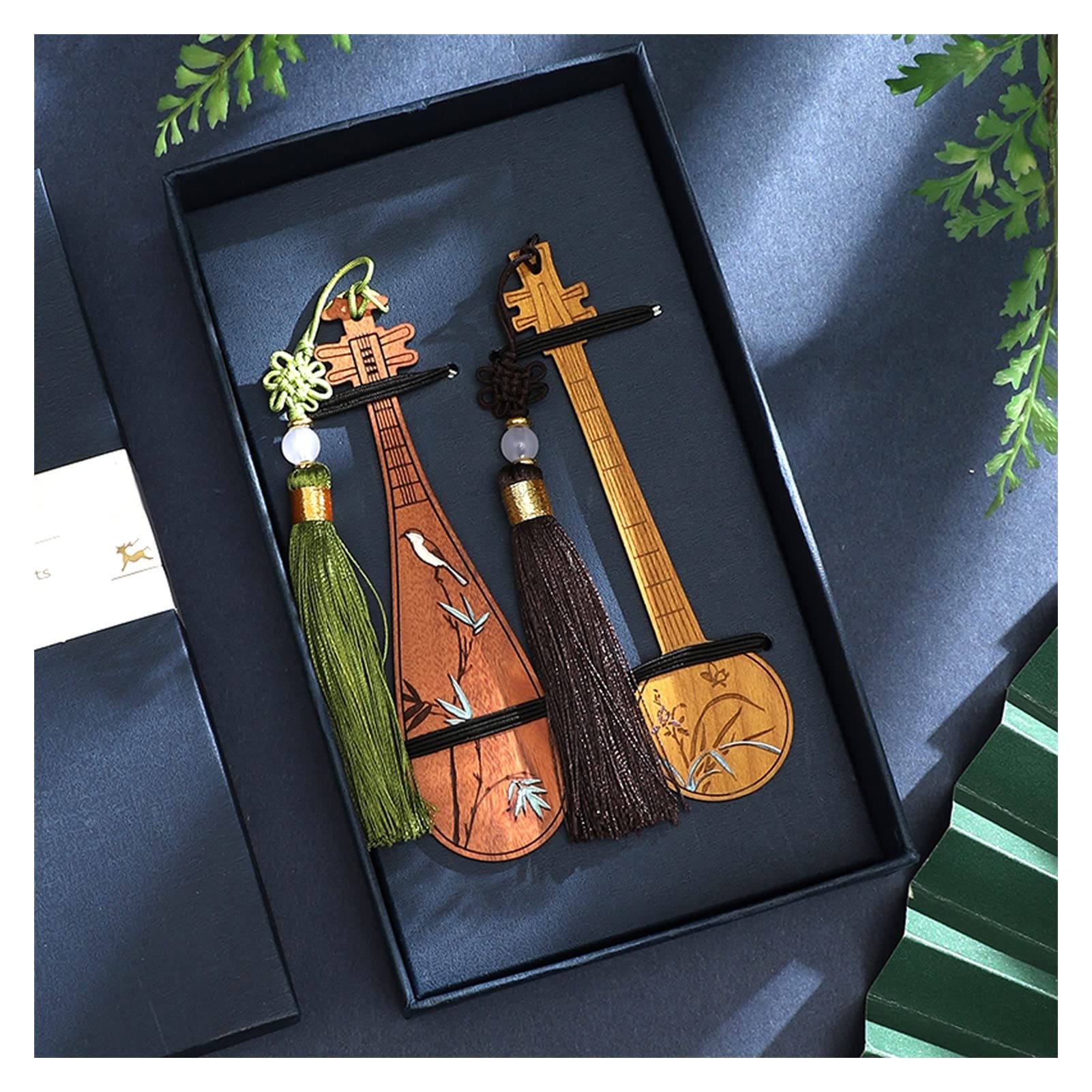 Signets Bookmark Wooden Book Mark Style Chinois Cadeau Classique Boîte de Graduation Saison Souvenirs Cadeau étudiant for Les Enseignants et étudiants Signets pour Livre (Color : 1)