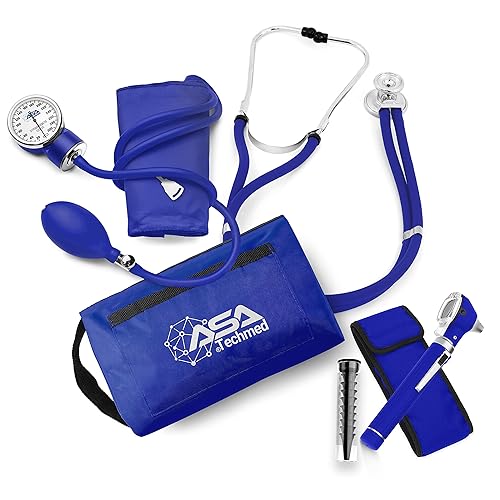 ASA TECHMED Nurse Essentials - Kit profesional con estuche de viaje de mano Kit de 3 piezas que incluye monitor de presión arterial de