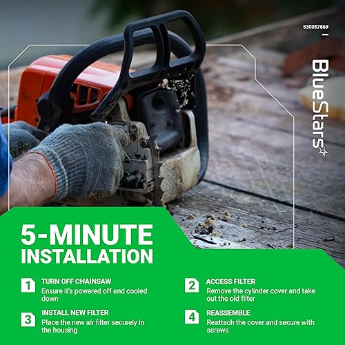 Miniatura 9 de BlueStars 530057869 Filtro de aire - Compatible con Poulan P3818AV P4018AV 4218A 4218AVX PP3516AVX PP4218AV PP4218AVHD PP4218AVL Poulan Pro 42cc