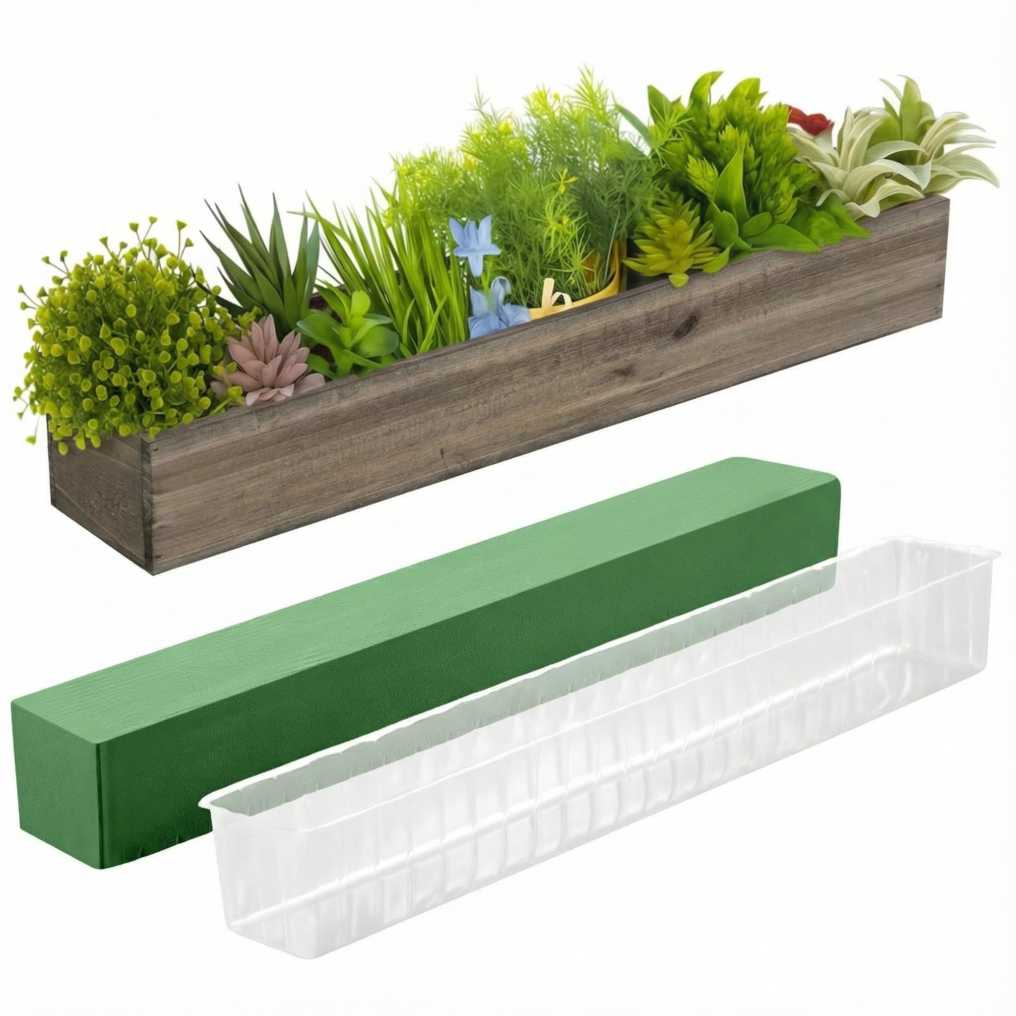 Dandat Wooden Planter Box Brown