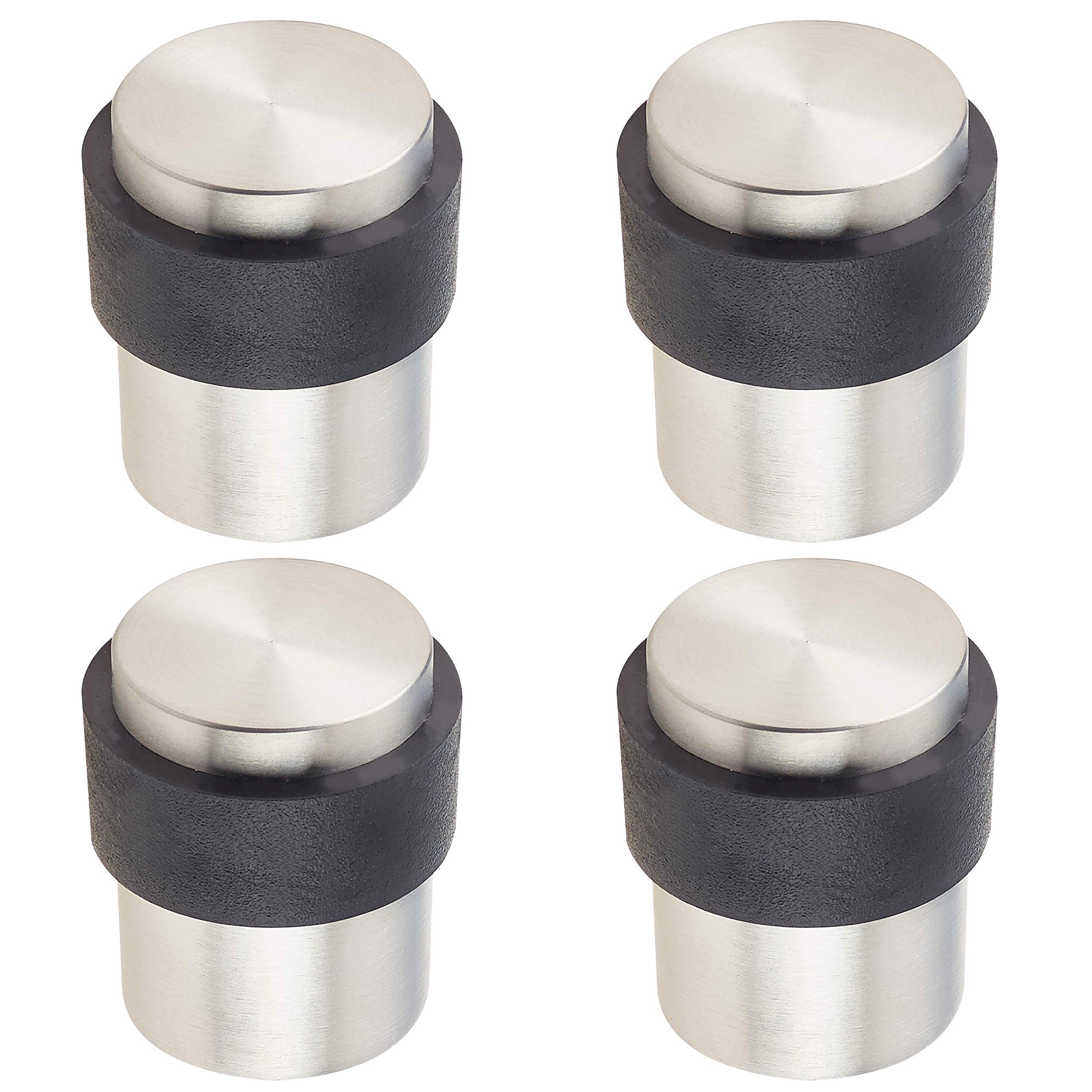 Eai Door Stop Floor Mounted Concealed Fixing Flat Top Satin Stainless Steel 30Mm Diameter Pack Of 4