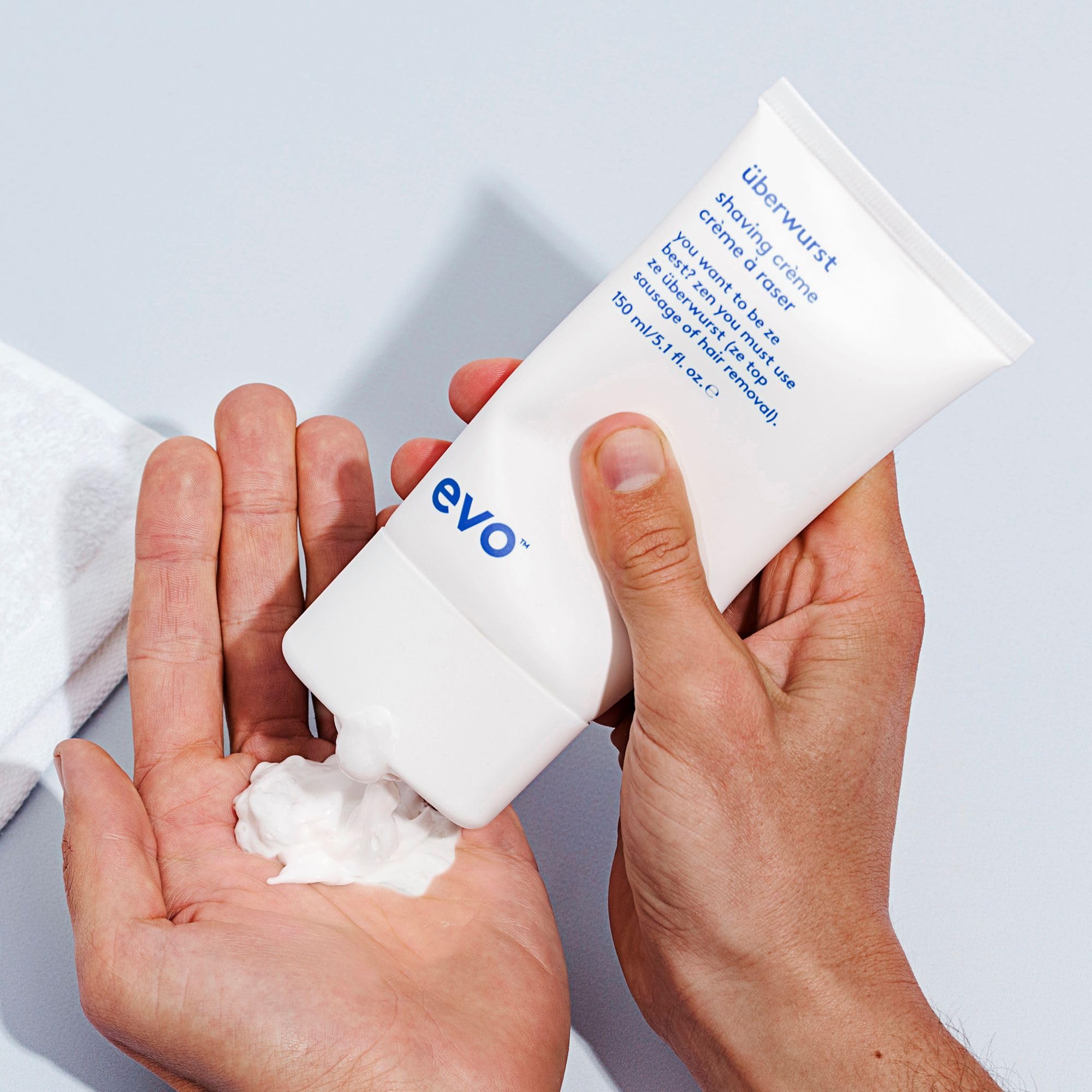 EVO Uberwurst Moisturizing, Sensitive Shaving Cream for All Skin Types - Reduces Razor Burn, Softens & Protects - 5.1 fl oz