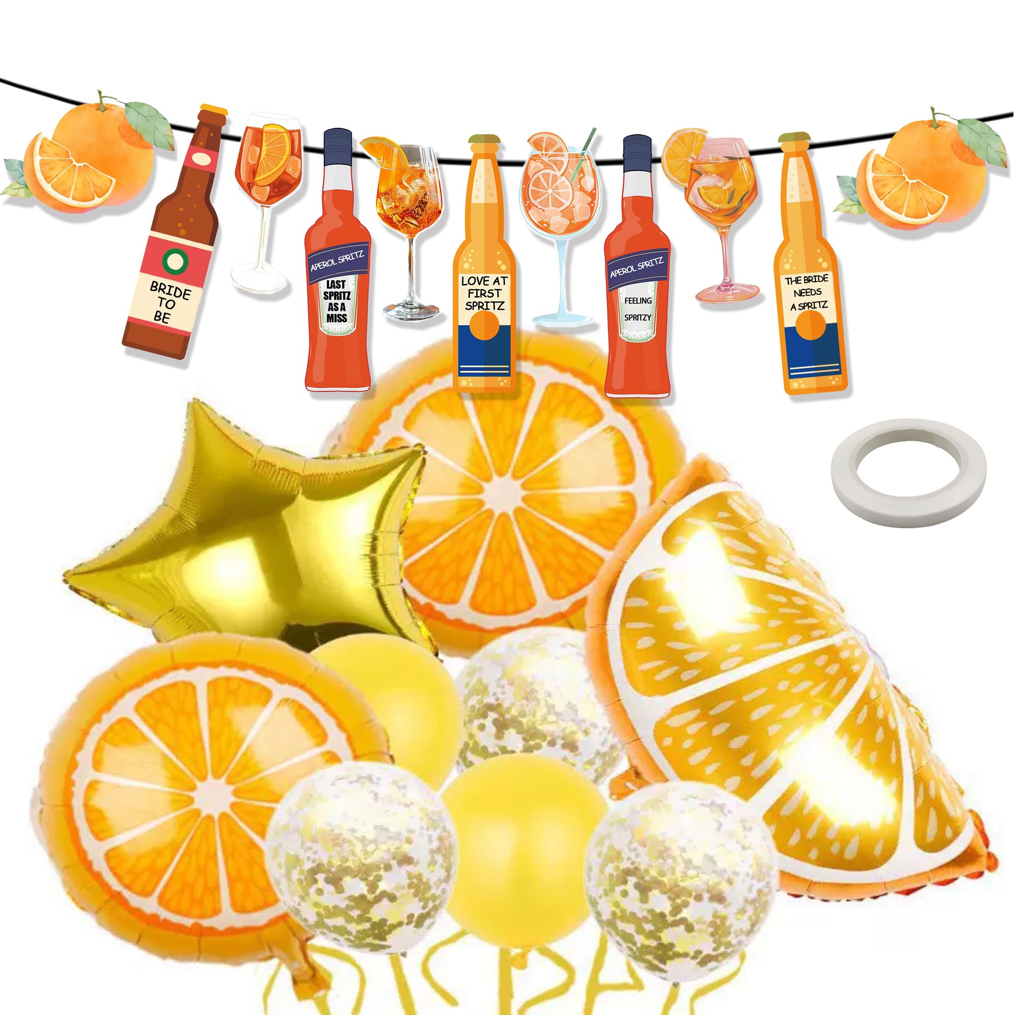 Banderole Aperol Spritz déco EVJF express prête à suspendre sans effort