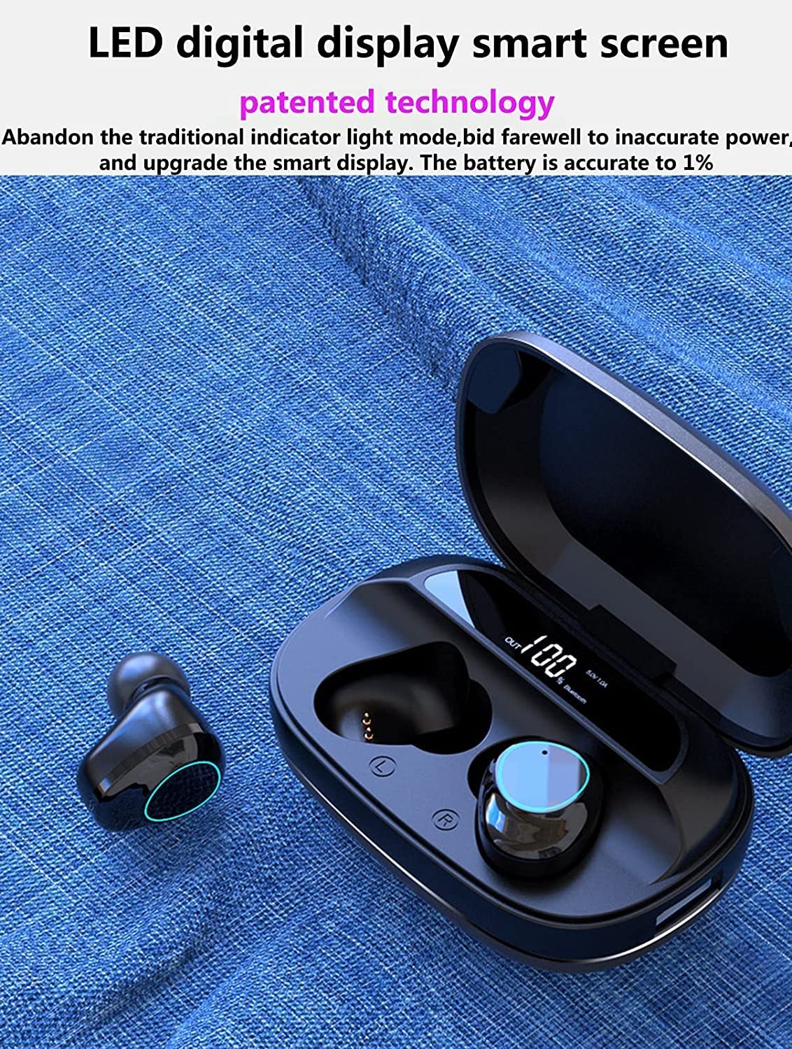ARTSZY Auricolari wireless auricolari Bluetooth/cuffie stereo auricolari in microfono incorporato a orecchio Sound premium con basso profondo for il rumore di piccole dimensioni che cancellano gli uom