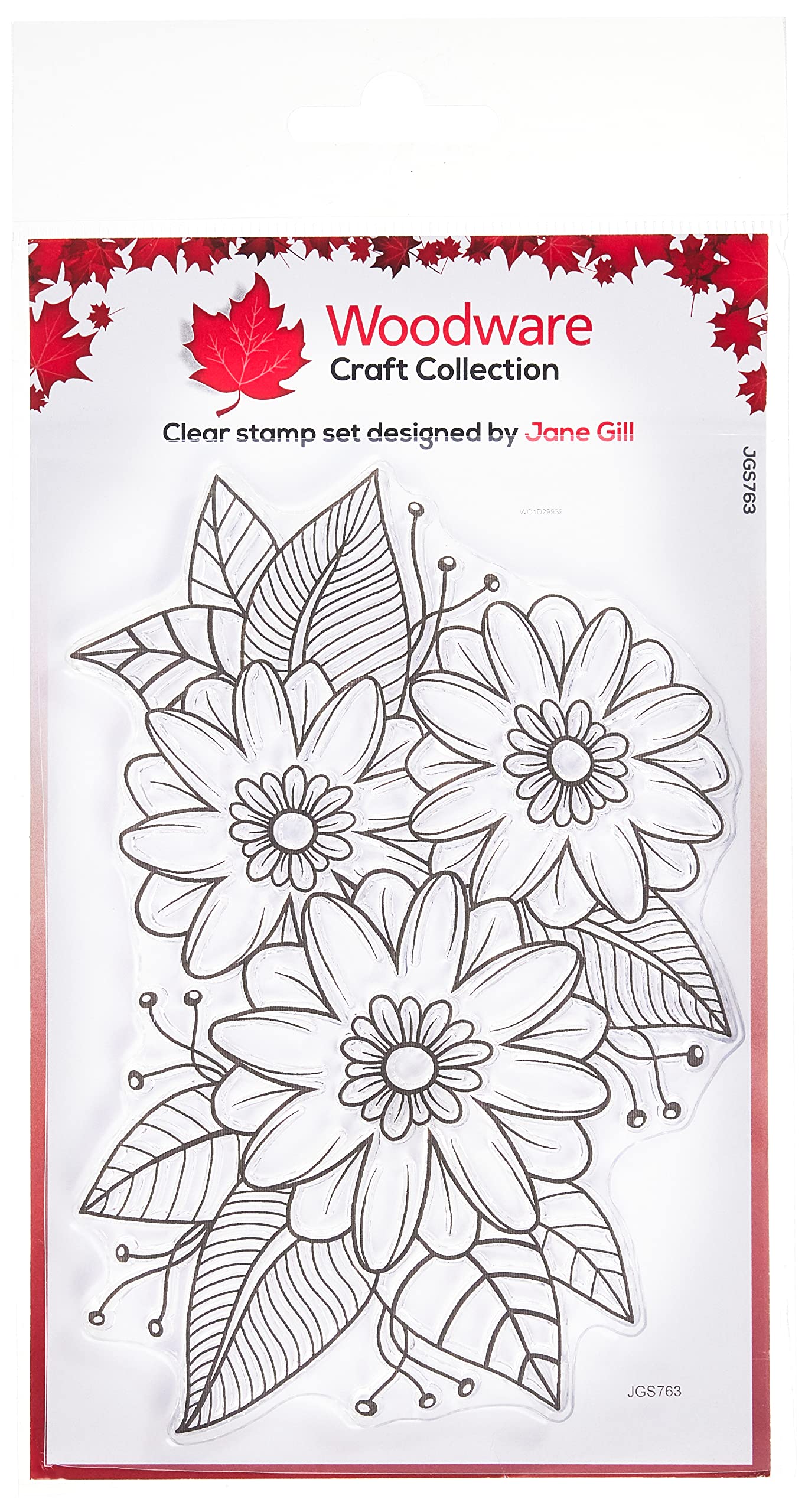 Woodware Jane Gill-Passion Flower-Clear Stamp Set, 4 x 6 inches, Transparent, JGS763