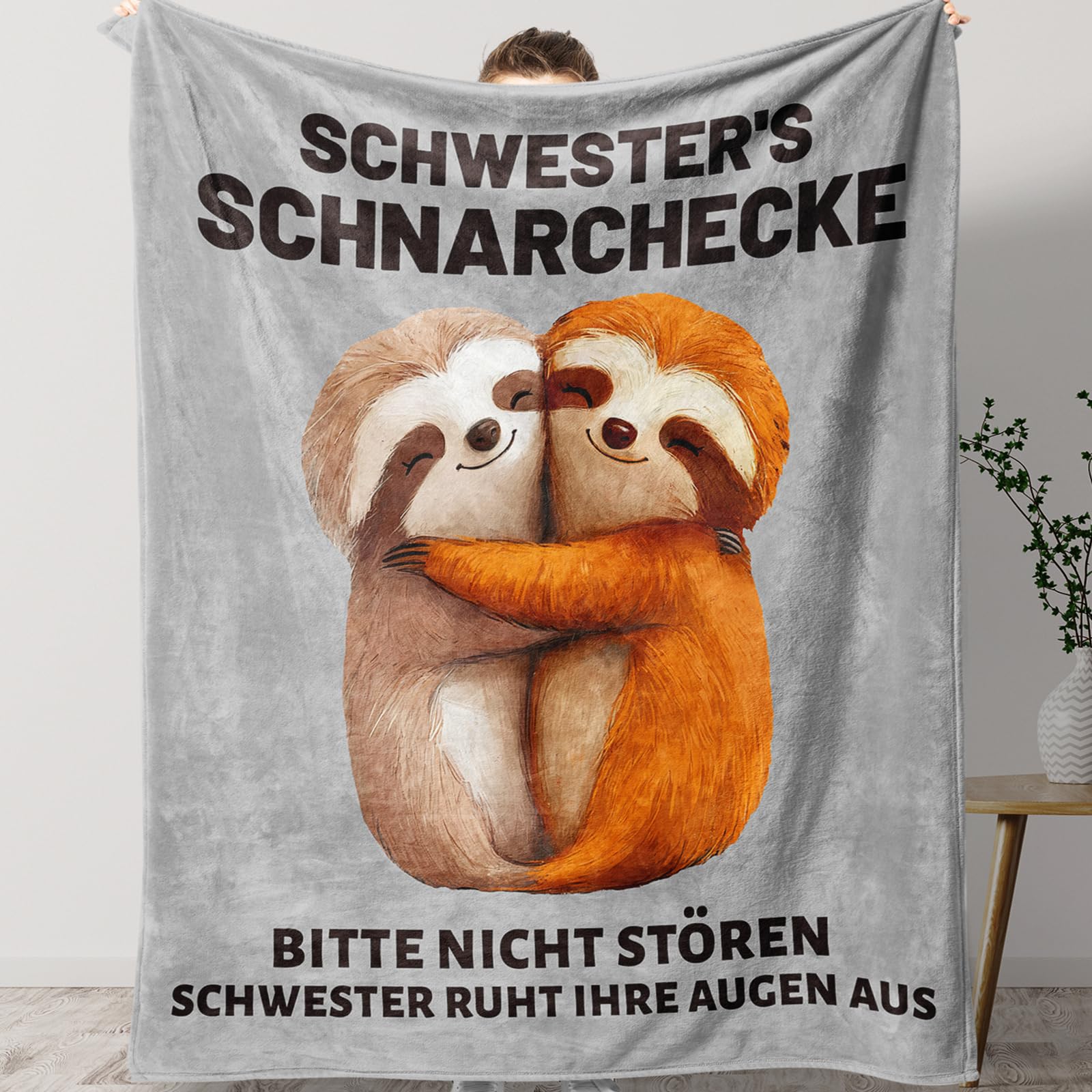 KAAYEE Schwester Geschenk, Kuscheldecke Geschenke für Schwester zum Geburtstag Valentinstag Muttertag, Geburtstagsgeschenk Ostergeschenk