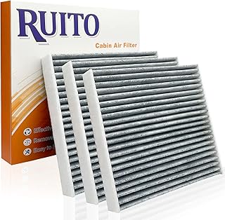 3 Pack RT160 Premium Cabin Air Filter includes Activated Carbon, Replacement for CF12160, BE-160, 97133-D1000, 97133-D3000, Fits Tucson, Kona, Veloster, Venue, Seltos, Soul, Sportage