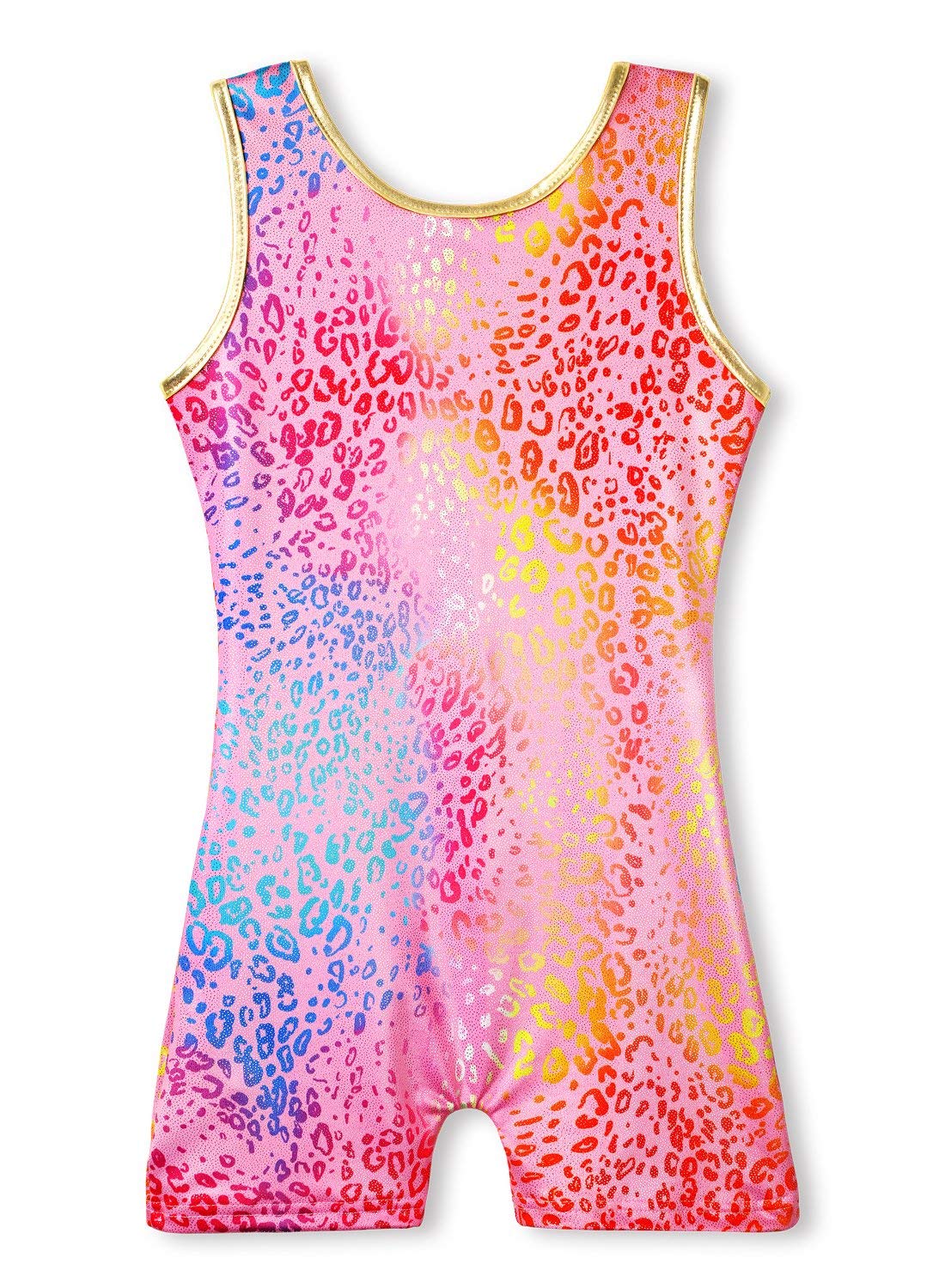 HOZIY Gymnastics Leotards for Girls with Shorts Toddlers Biketards Rainbow Unicorn Dinosaur Mermaid Leopard Flower Galaxy