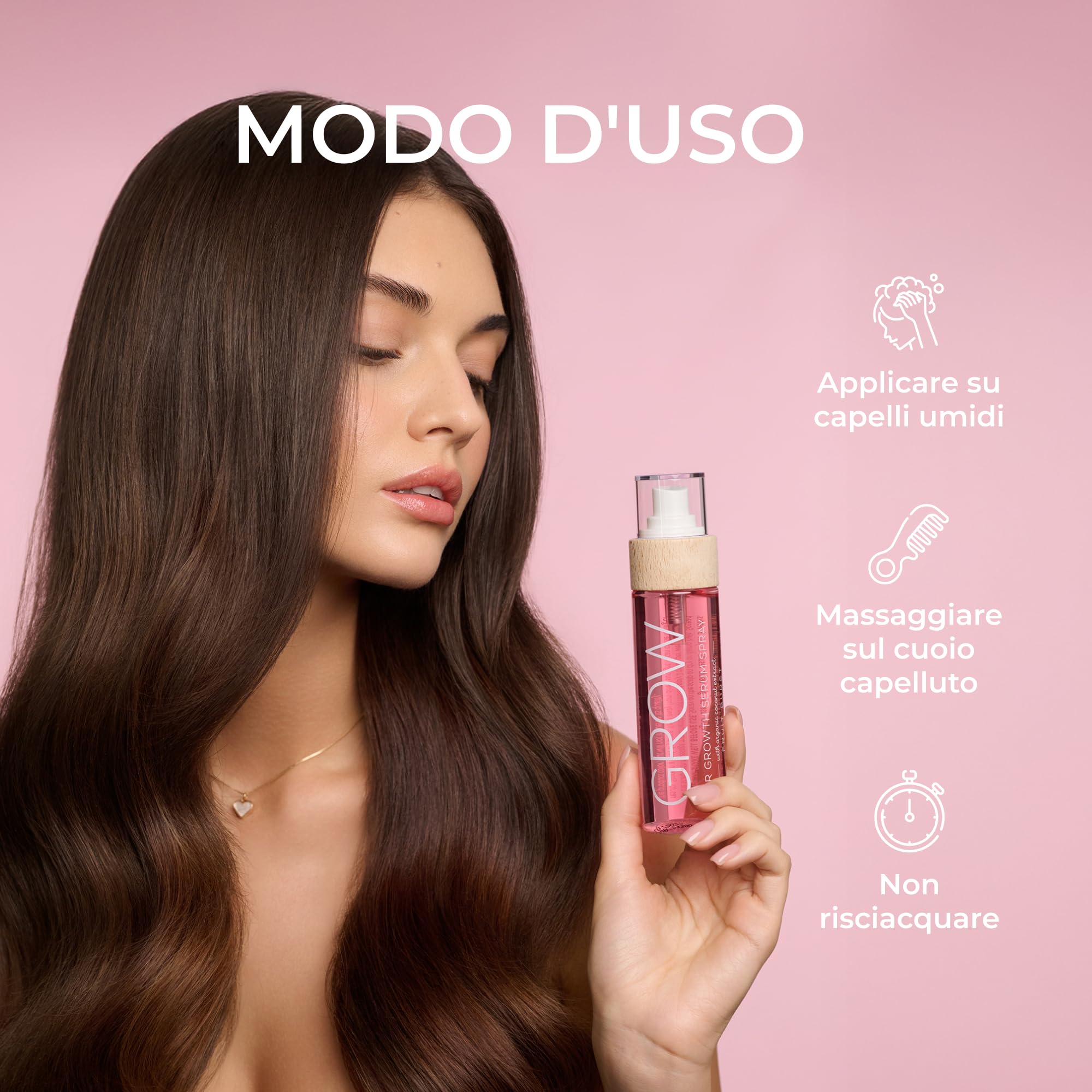 COCOSOLIS GROW Crescita Capelli Siero Spray - Crescita Capelli veloce Donna Оlio Capelli (110ml)