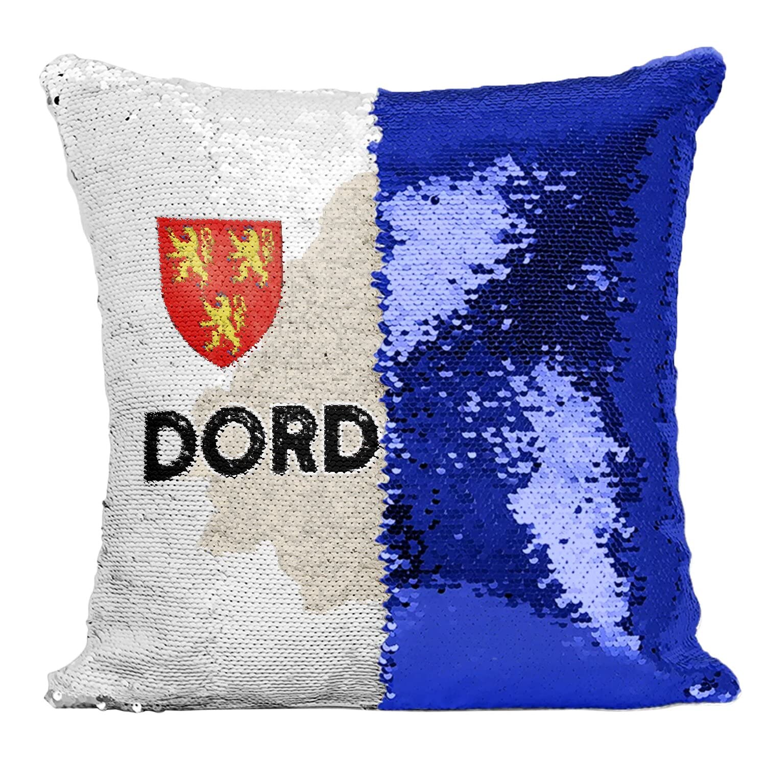 Coussin bleu Dordogne : ravivez une déco terne avec cette carte
