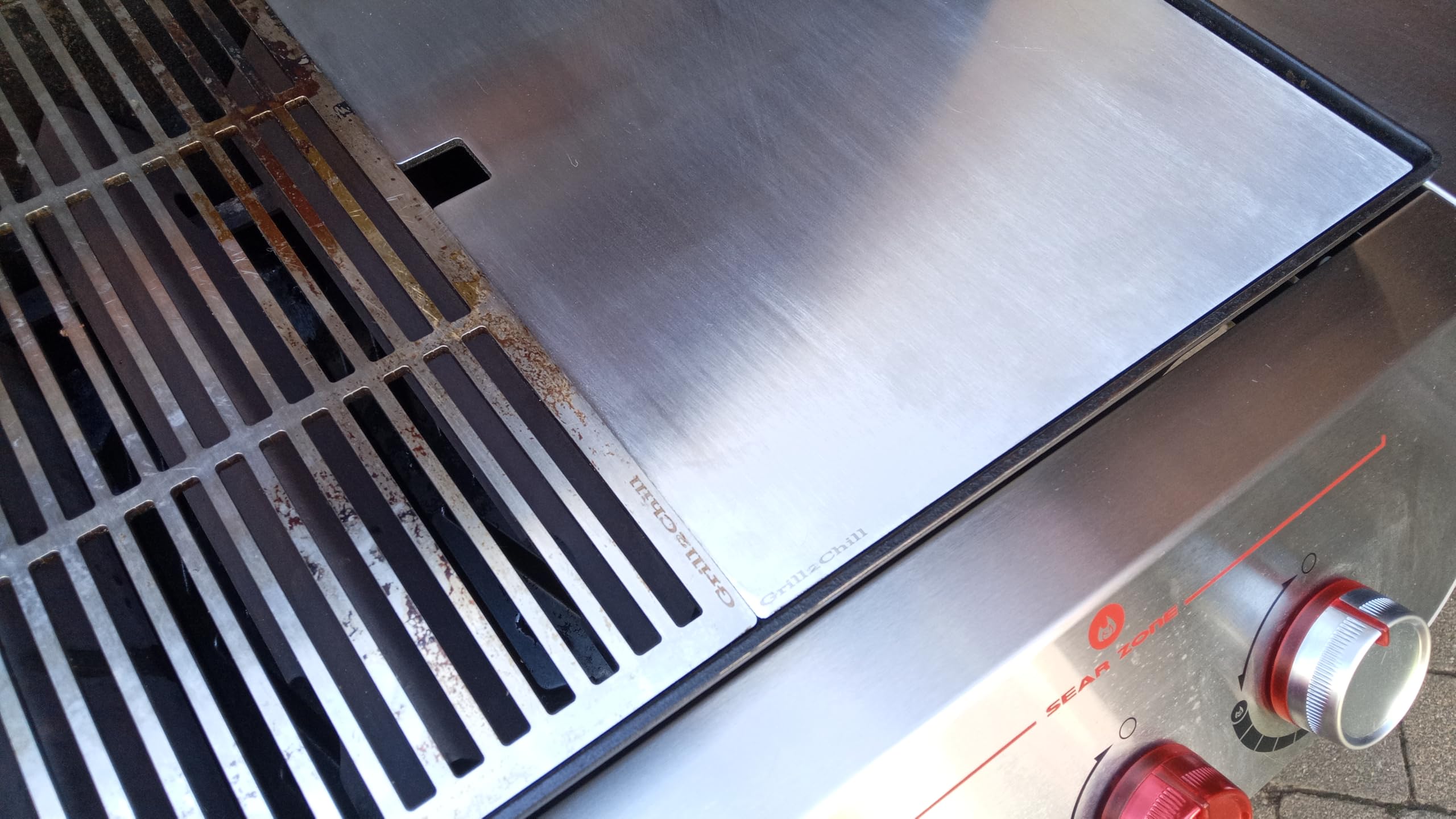 Płyta do grillowania ze stali nierdzewnej V2A 1.4301 pasuje do Grills Weber Genesis II 2 E-310 GBS/E-340 GBS/S-340 GBS/E 315 / E 325 / E 335 / wszystkich od modelu 2017 seria 300