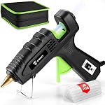 Hot Glue Gun Full Size: DEKOPRO 60/100Watt Dual Temp Hot Glue Gun Kit with 25 Glue Sticks, Organize Storage Case, Heavy Duty Heat Glue Gun Tool Set for Home Repair, Art & Crafts, DIY Pink