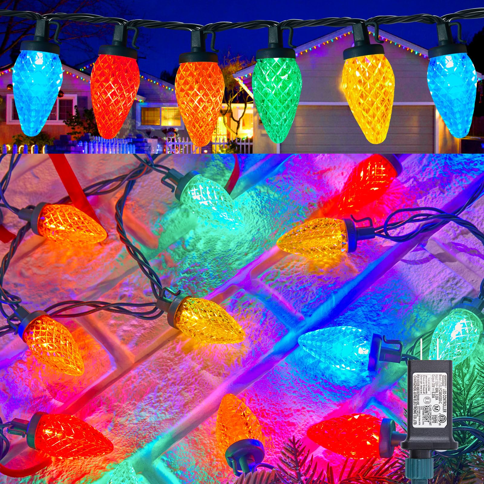 Minetom Fairy Lights Price Flacchi C9 Christmas String Lights With Remote  Control - 66 Ft 100 LED Color Changing Fairy Lights With Dimmer, Timer,  Memory And Multiple Lighting Modes For Indoor And, image size:1600x1600