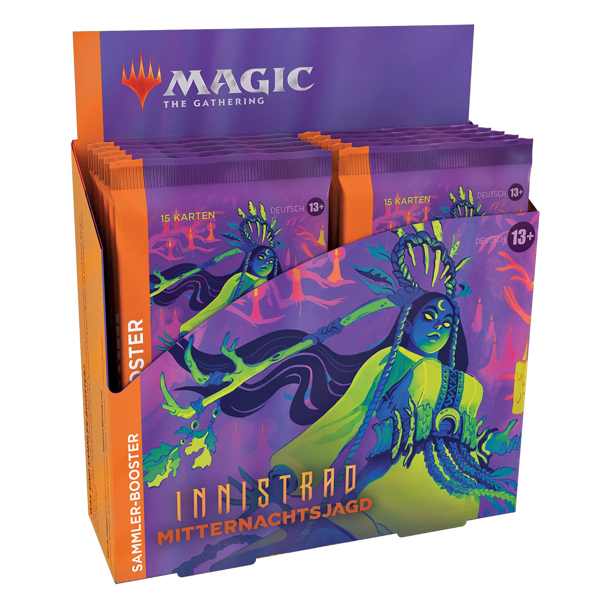 Magic the Gathering Innistrad: Mitternachtsjagd Sammler Display, 12 Booster (Deutsche Version)