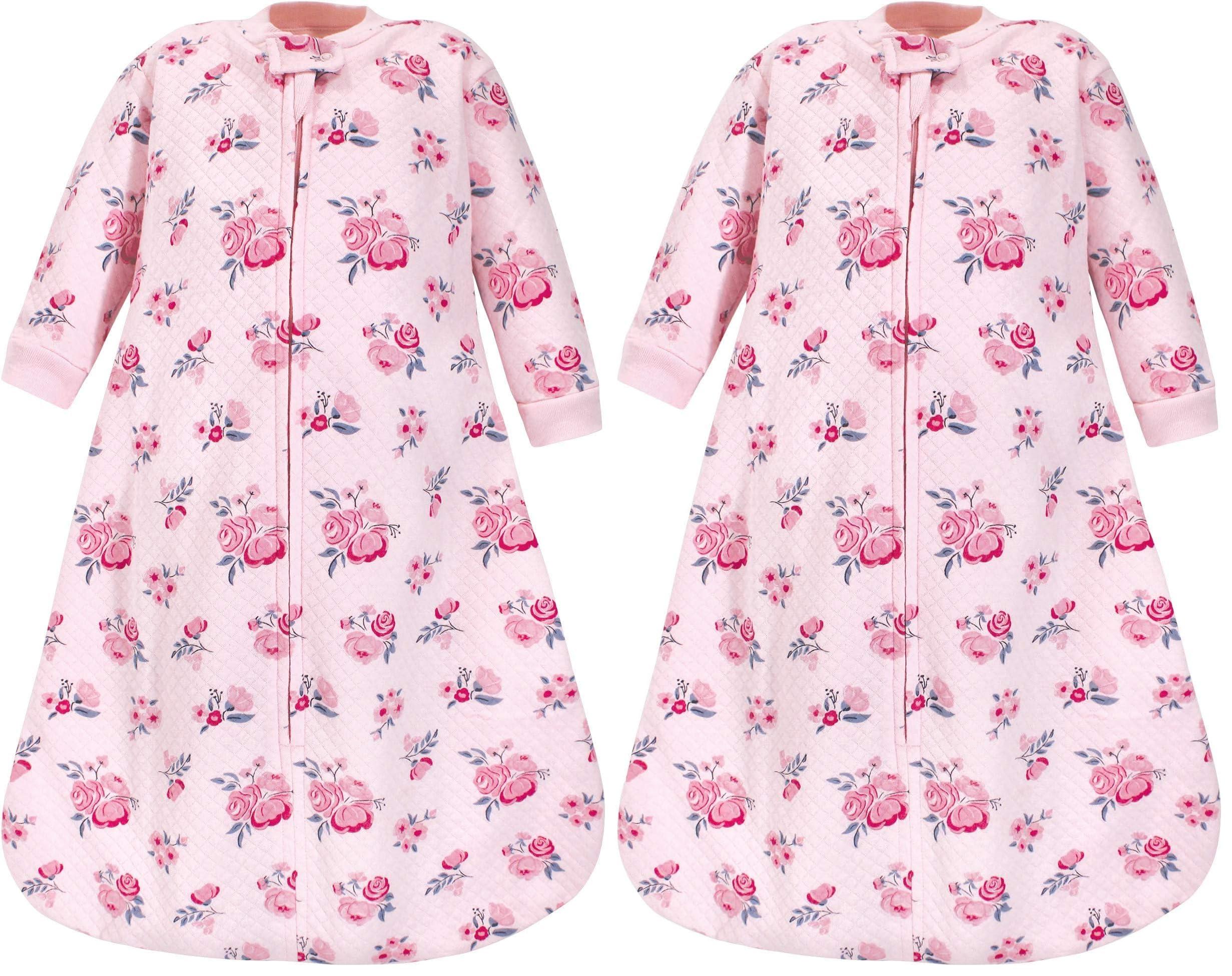 Hudson Baby Unisex Baby Premium Quilted Long Sleeve Sleeping Bag and Wearable Blanket