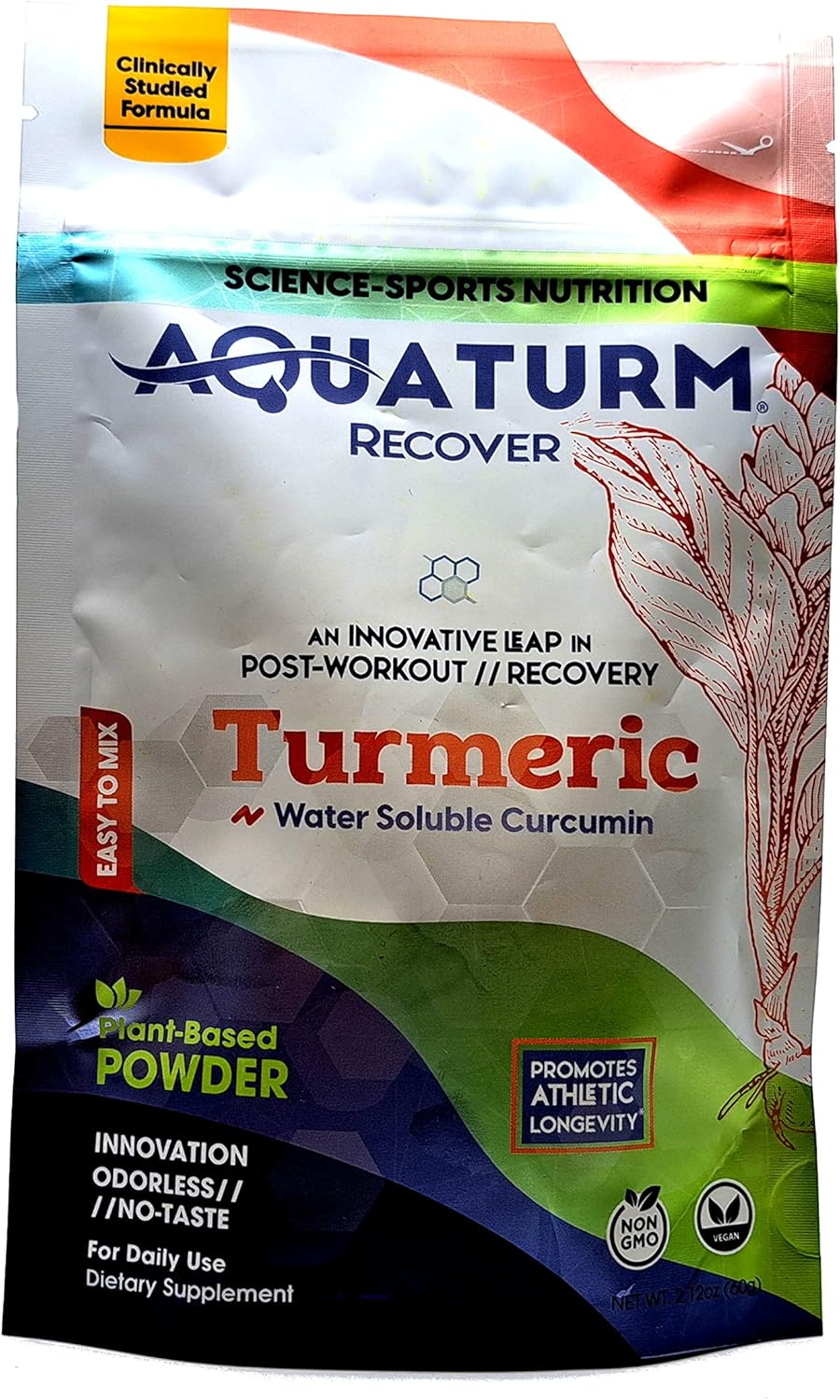 Aquaturm Recover Curcumin Powder, for Post Workout Soreness