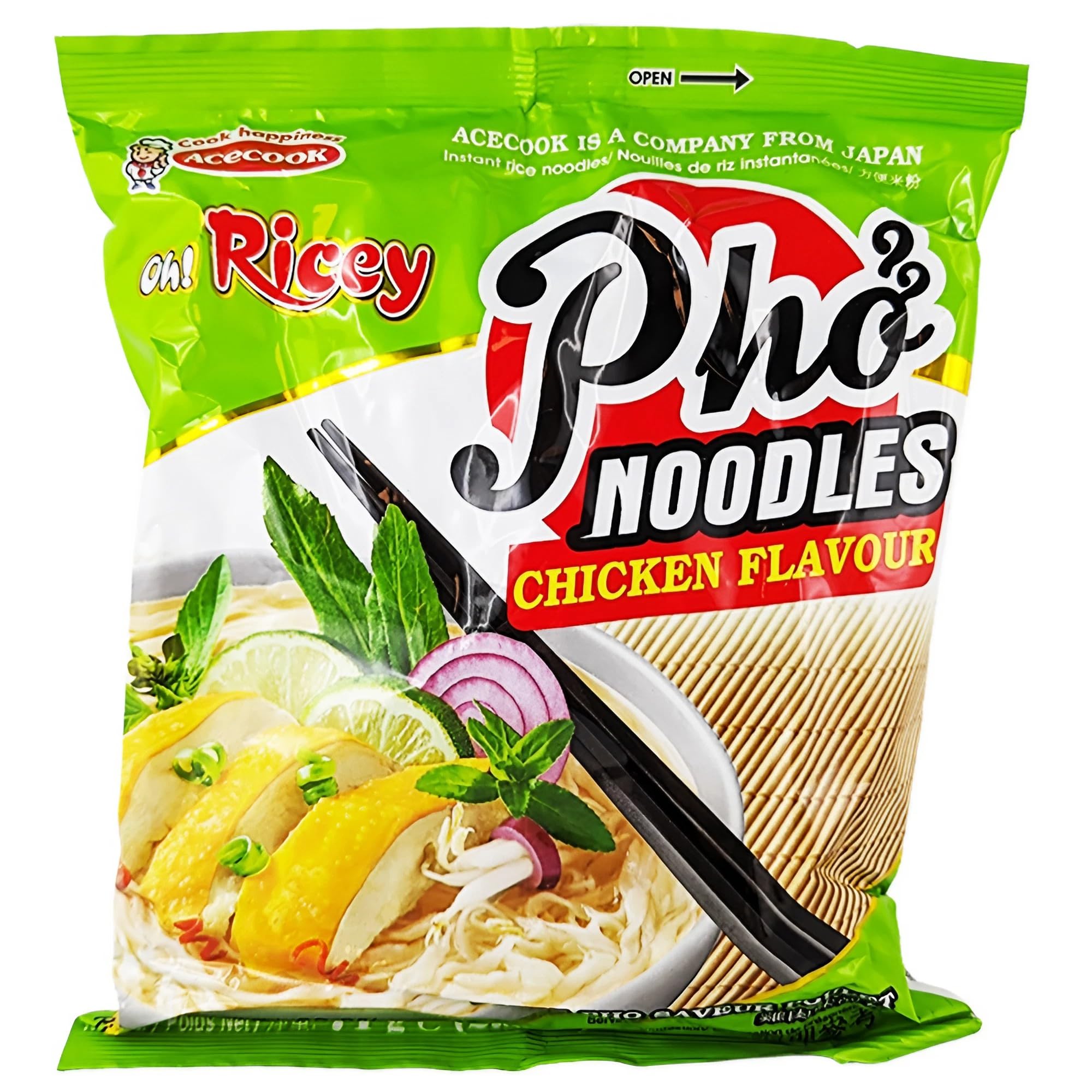 Acecook Pho Instant - Fideos de arroz con sabor a pollo, 24 unidades (24 x 71 g)