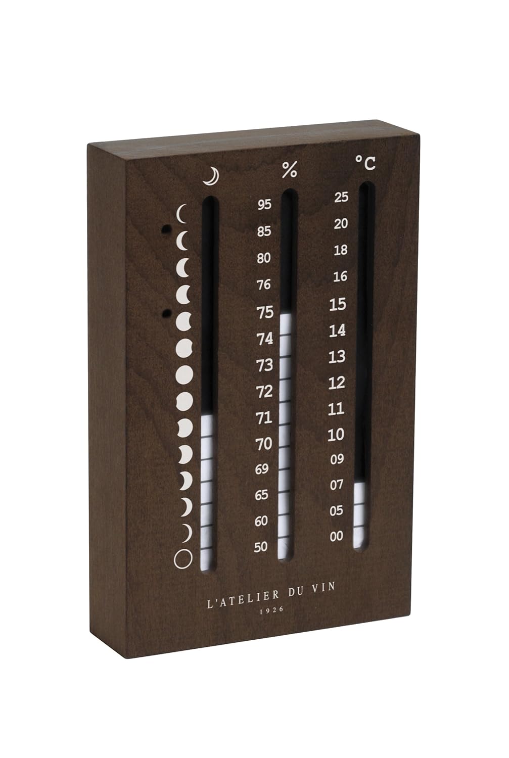 L'Atelier du Vin Wood Wine Cellar Temperature and Humidity Guage