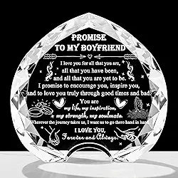 Presentes exclusivos para namorada do namorado - Presentes de coração de cristal personalizados para minha namorada que tem tudo - Ideias de presentes de aniversário de casamento, dia dos namorados