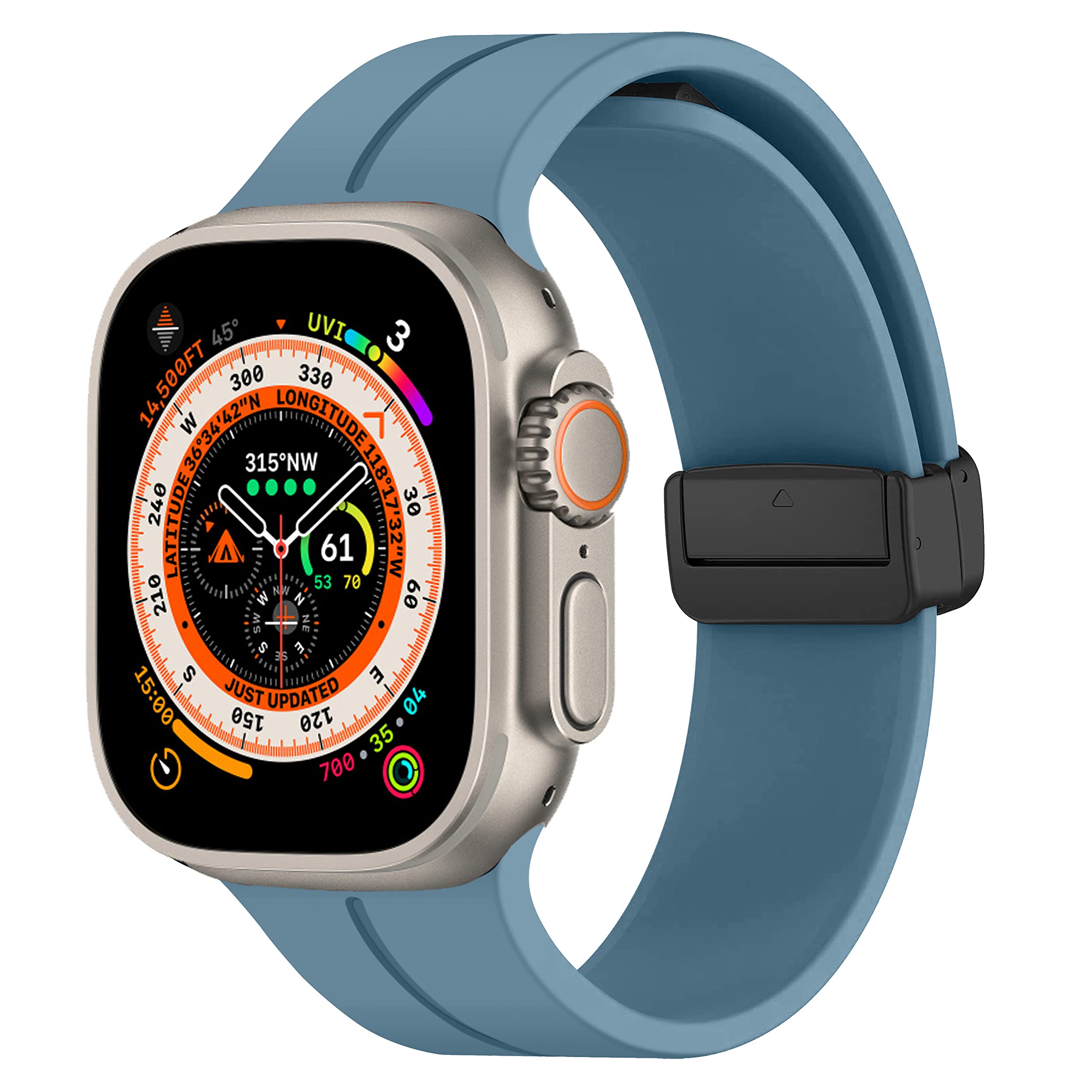 Magnetic for Apple Watch Ultra Band 49mm 45mm 44mm 41mm 40mm iWatch Bands 38mm 42mm Men/Women,Sport Silicone Wristband Strap for Apple Watch Band Series 9 8/7/6/5/4/3/SE 2nd generation/Ultra 2-image-18