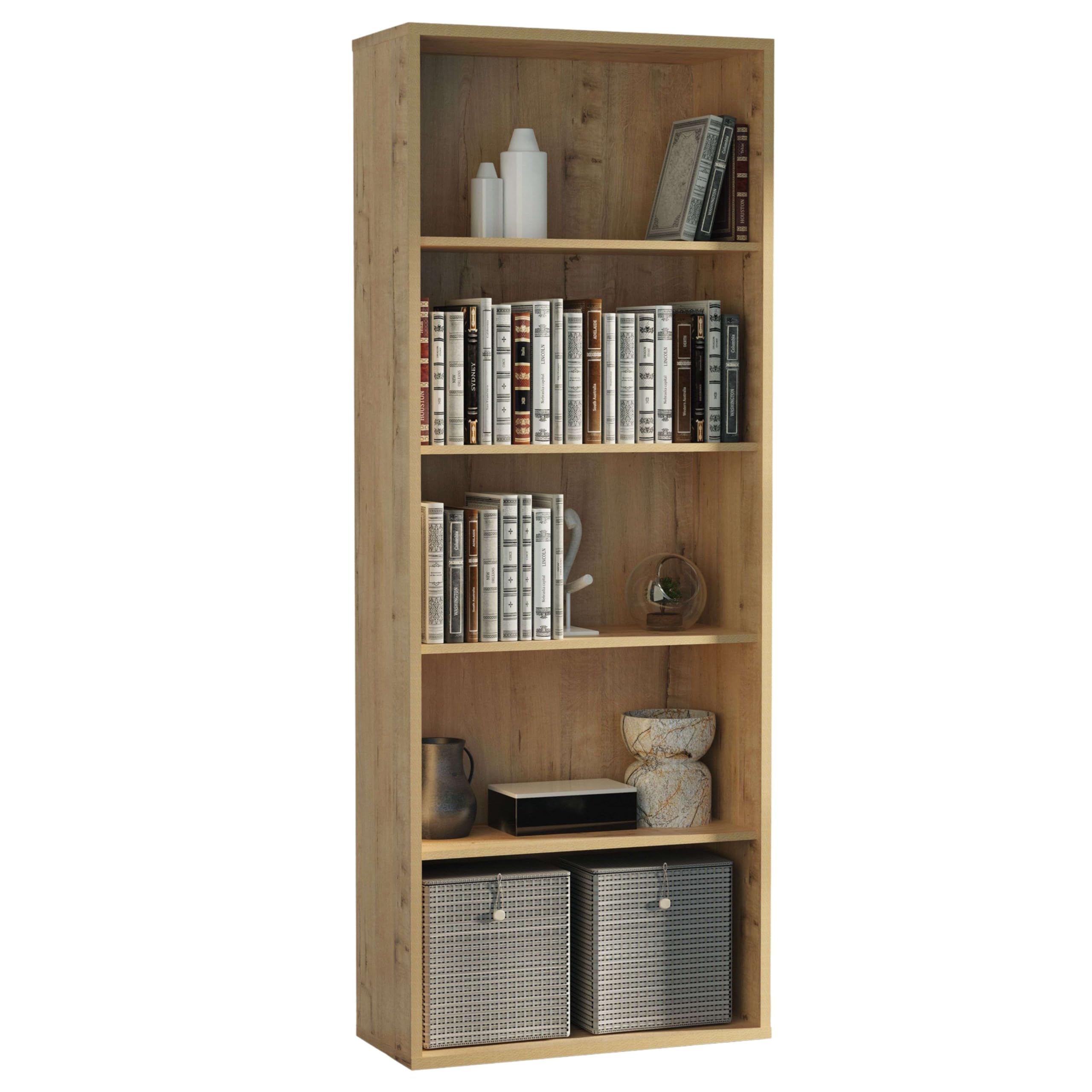 Miroytengo Muebles Despacho Oficina Librería + Escritorio Color Roble Gold