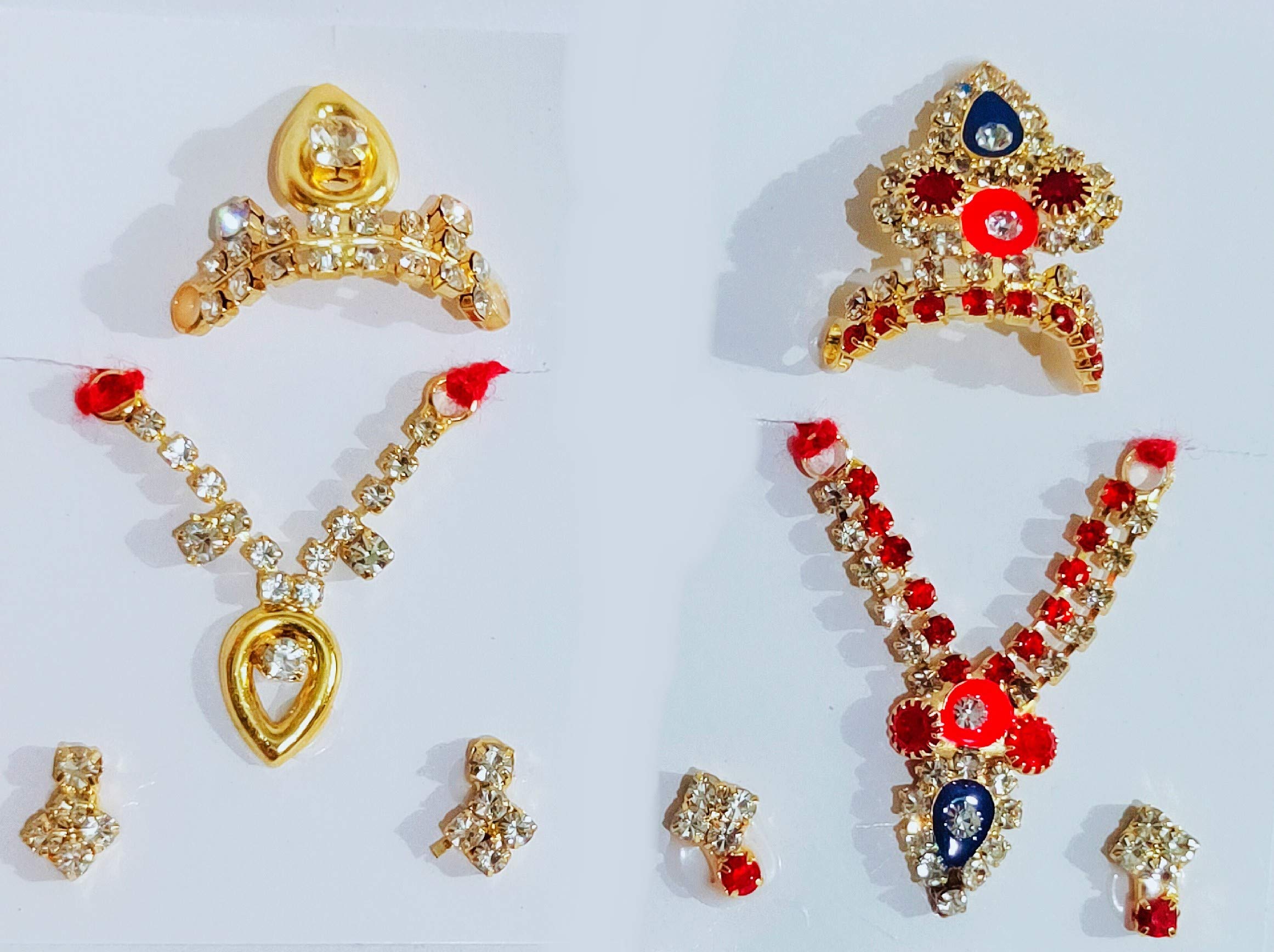 Brij Sugandha Diamond Shringar Set of 2 MUKUT, 2 MALA & 2 Pair Earrings -for Small Size Idol by The Kanha Store (Design 1) (B08Q85HRCG) Amazon Price History, Amazon Price Tracker