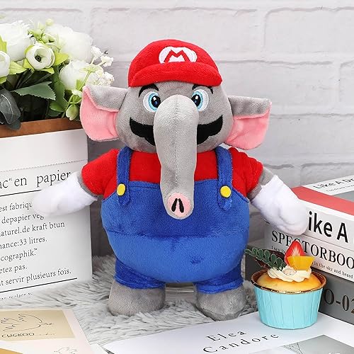 Miniatura 4 de Pembaoing Peluche de elefante Super Bros de 10 pulgadas, lindo juguete de peluche de Marvel, almohada de peluche, decoración de habitación, regalo