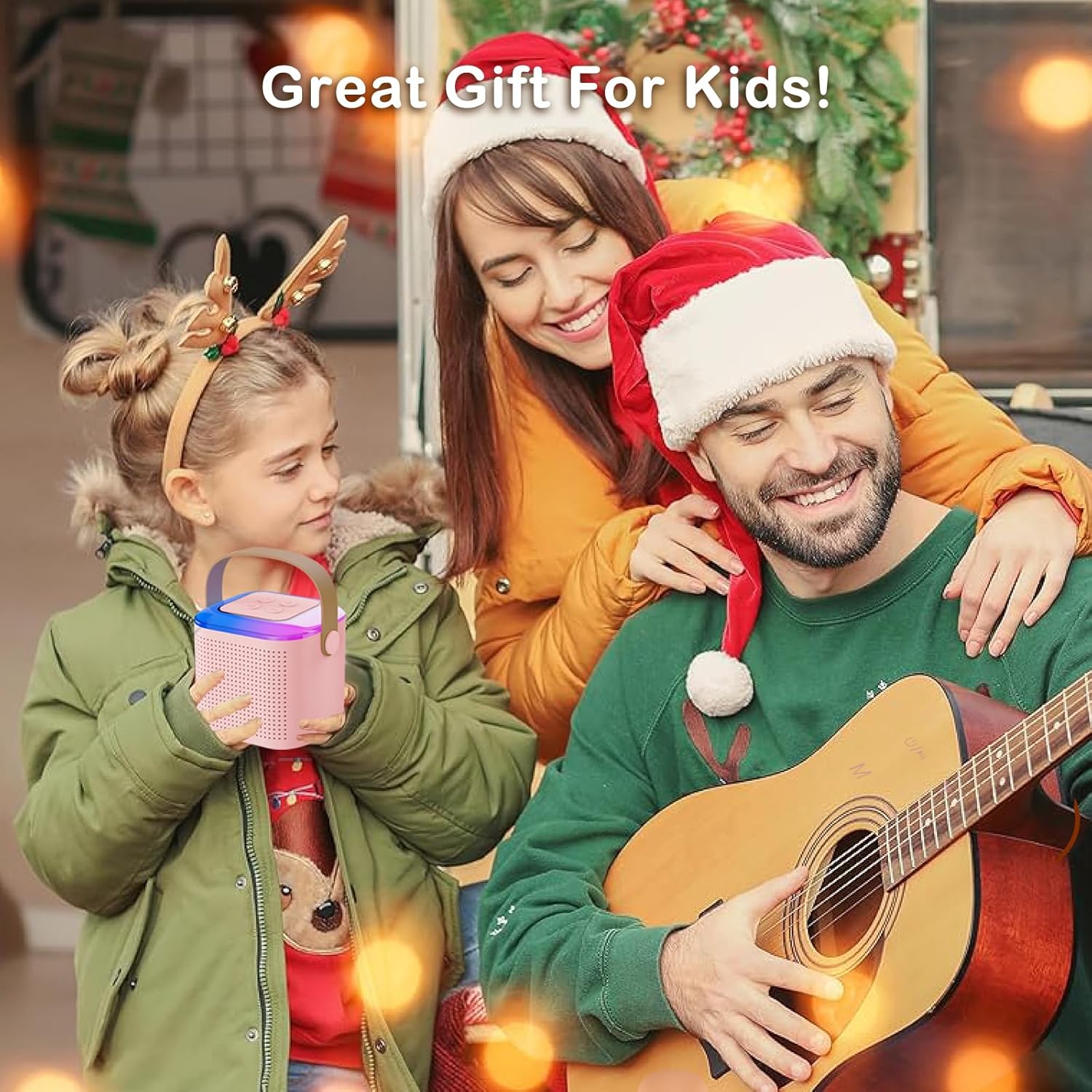 Mini karaoke aparat za otroke, 4-12 letna božična darila za rojstni dan, smešna igrača mikrofon za karaoke, prenosni Bluetooth zvočnik_voghion.com