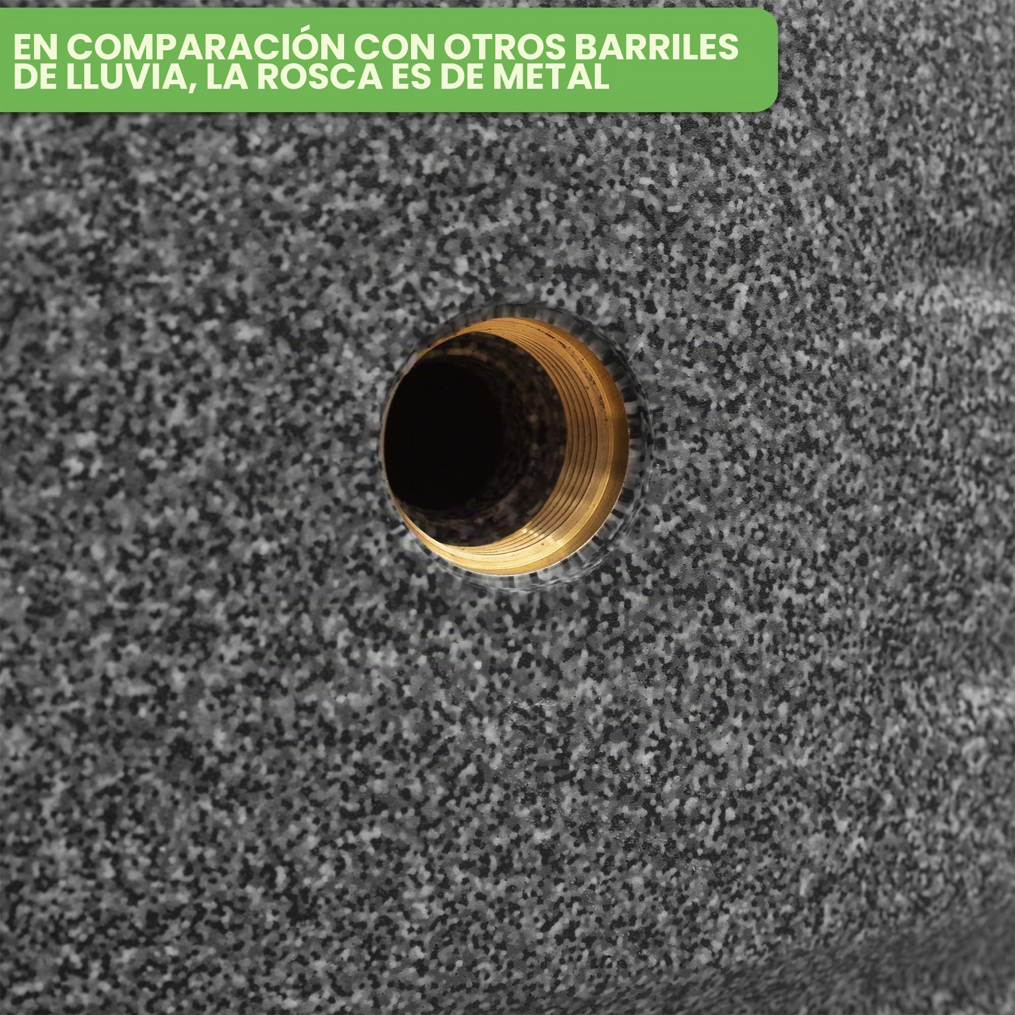 YourCasa Deposito Agua de 290 litros Rosca de Metal - Barril de Lluvia Resistente a Las heladas de plástico – bidon Agua – depósito de Agua para jardín