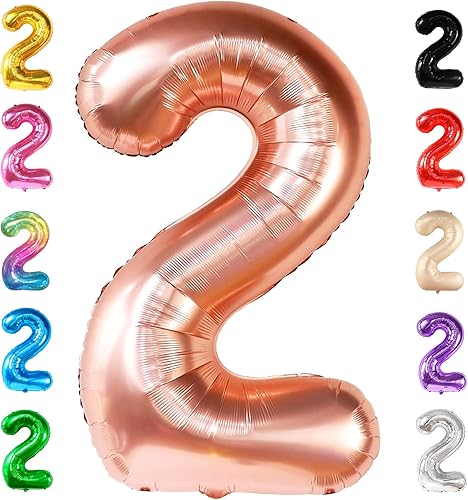 Miniatura 1023 de KatchOn, Globo dorado gigante del número 8 de 40 pulgadas, globo dorado del número 8 para decoraciones de cumpleaños de 8 años para niñas