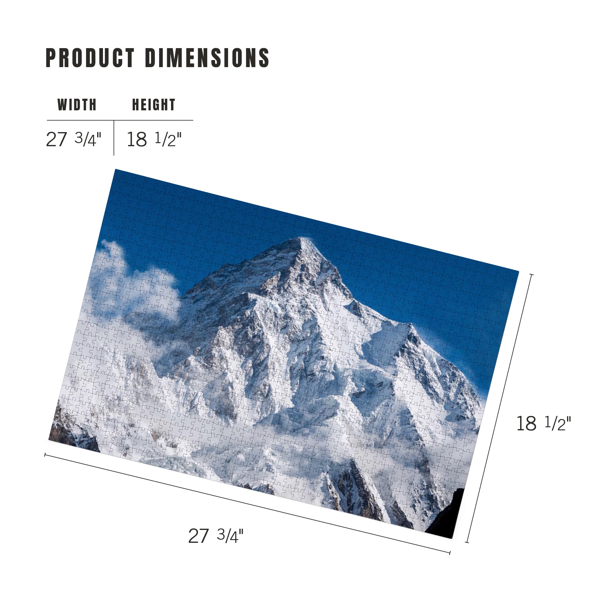 Amazon.com: Lantern Press Pakistan, Snow Covered K2 Mountain 1000