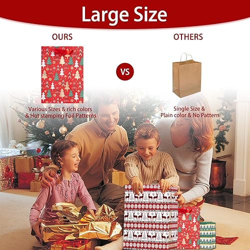Miniatura 4 de Novnsoi 24 bolsas de regalo para el día de San Valentín para envolver regalos de vacaciones, diseño de lámina de estampado en caliente, bolsas de