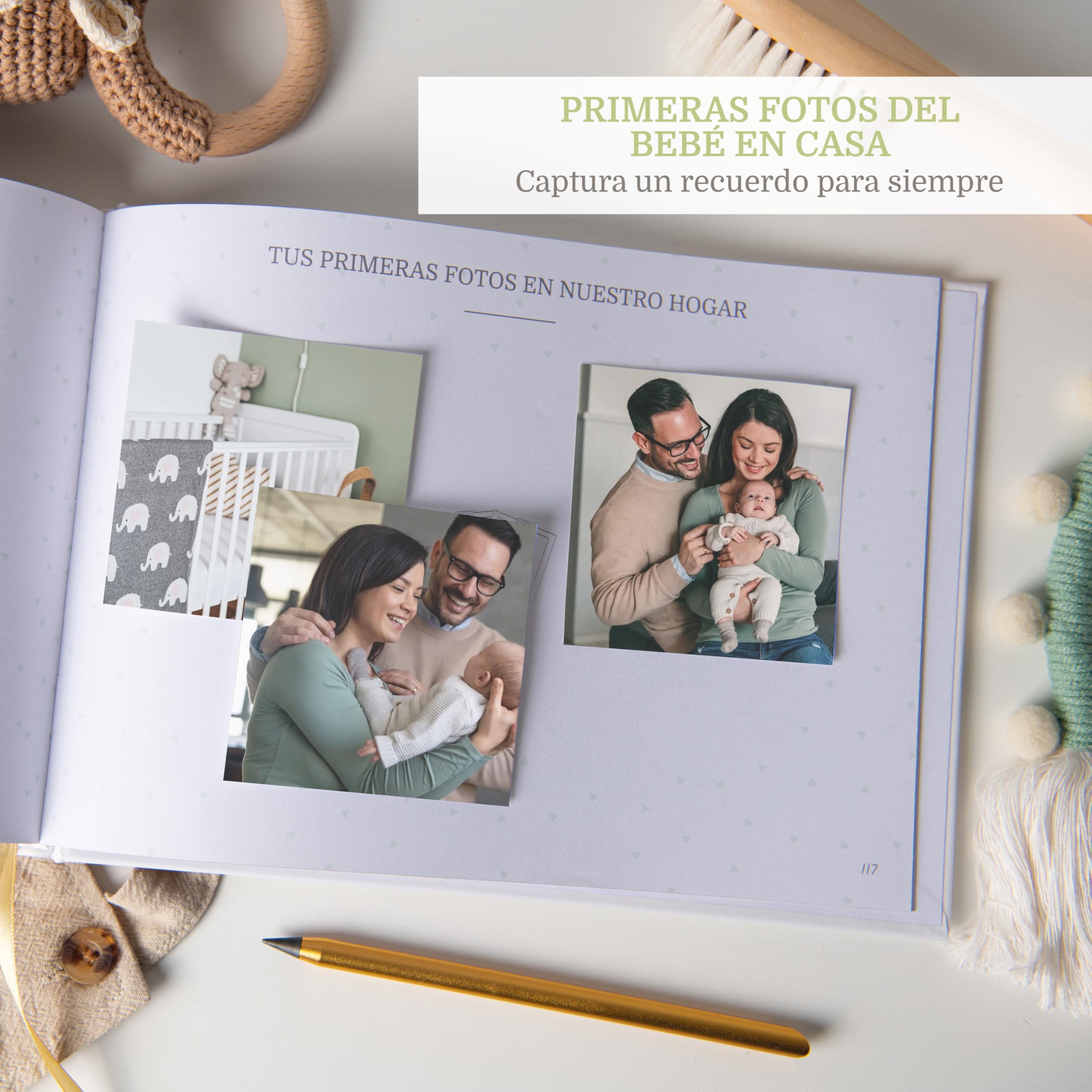 Diario Embarazo + Lápiz Metálico + Caja Regalo con Cierre Magnético | Album Embarazo | Libro Embarazo | Agenda Embarazo | Regalos Embarazadas Originales. (Español)