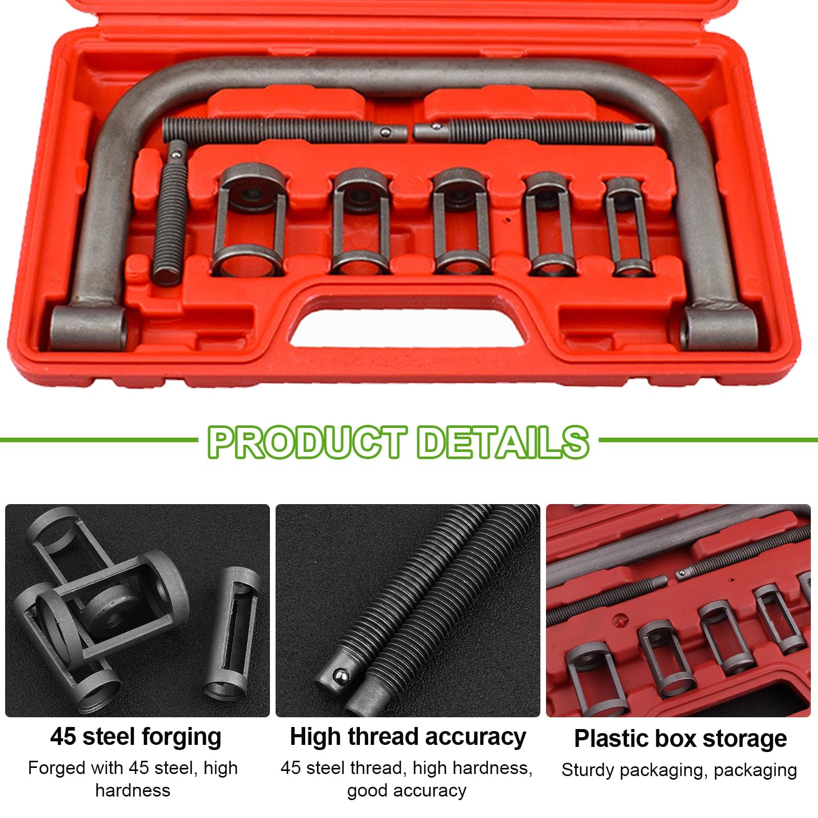 12 Pezzi Compressore Molle della Valvola Kit, Compressore Molla Valvola con Parti di Macinazione della Valvola, Compressore Auto Accessori, Kit Attrezzi Moto, per Moto Furgoni Auto