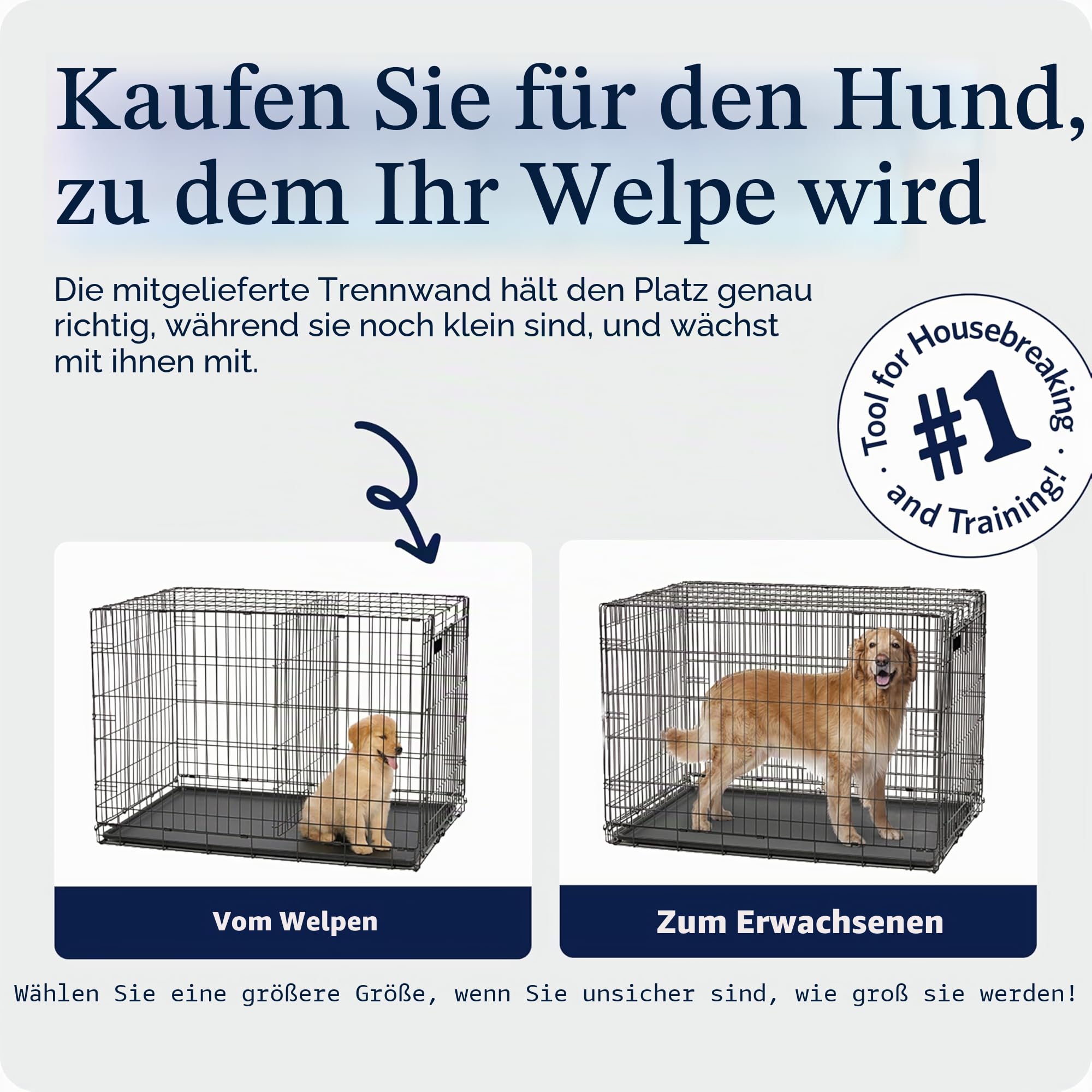 MidWest Homes for Pets iCrate Hundebox, klappbar, 2 Türen, Trennwand, auslaufsichere Bodenwanne, sichere Verriegelungen, Drahtgitterbox für mittelgroße Rassen, tragbar, robust, leichter Aufbau, 76 cm