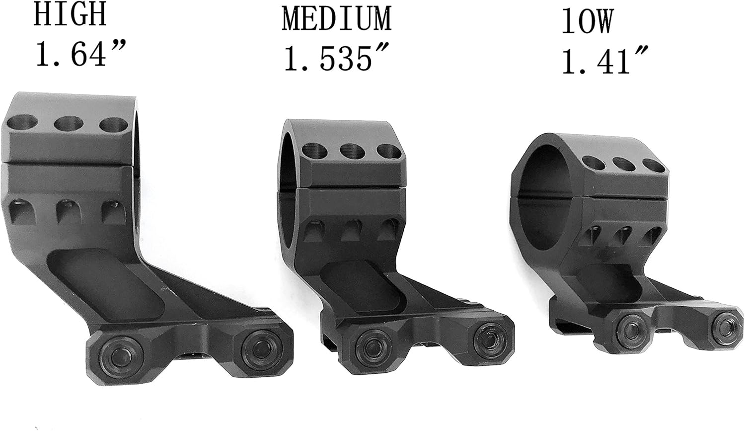 Ade Advanced Optics PS003C Crusader High/Tall 1.64" Inch Height Rifle Scope Ring(Pair)- 30mm