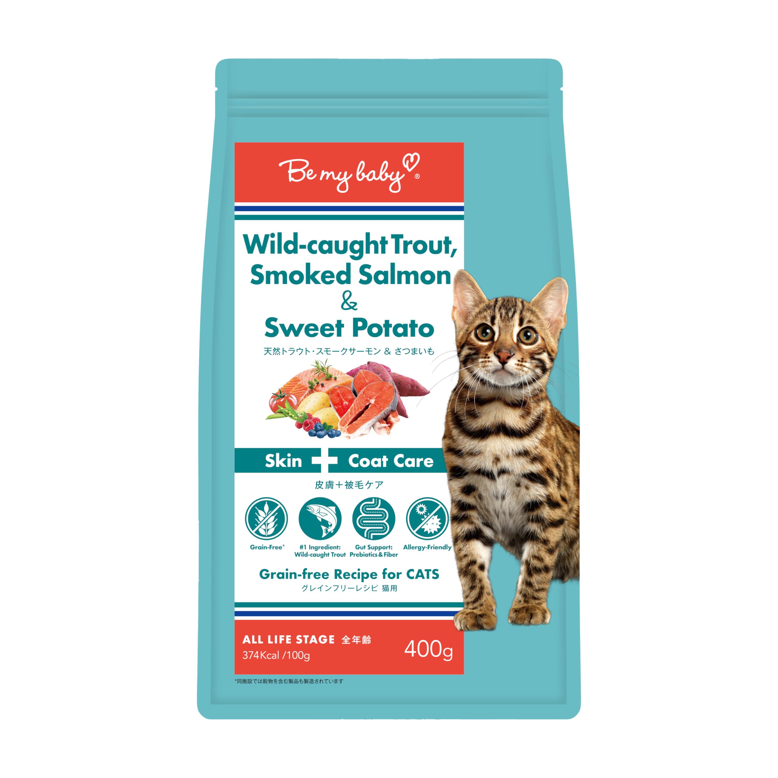 Monge BWild グレインフリー サーモン 2kg / 400g Amazon | Be my baby グレインフリー キャットフード 400g (天然素材を