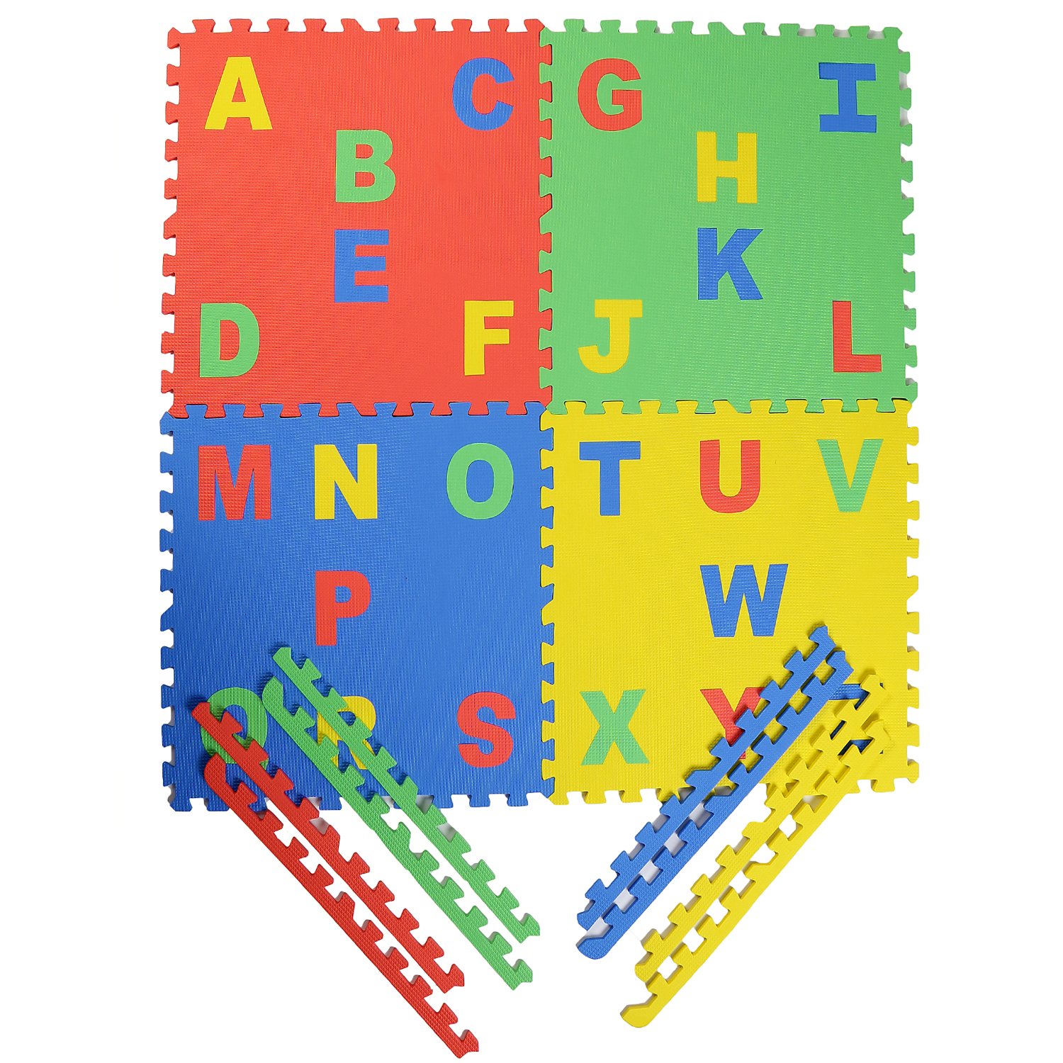 MDN Kids Puzzle Interlocking EVA Mats with Pop Out English Alphabets ABC, 4 Pcs Set and Each Tile 24 X 24 inch (B07R48TGH6) Amazon Price History, Amazon Price Tracker