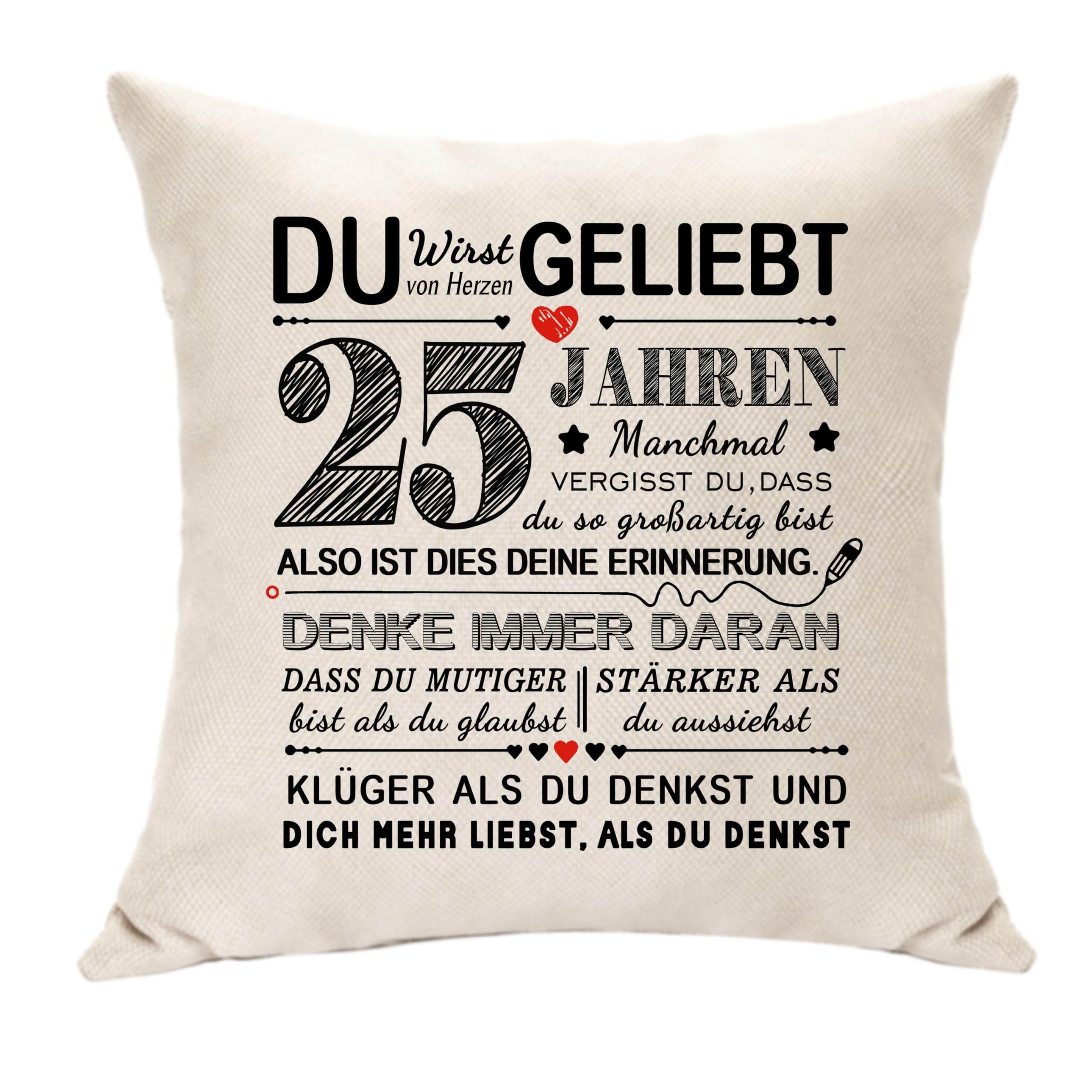 Hasodeo Kissenbezug Geburtstag Decroation Geschenke für 10. 15. 20. 30. 35. 40. 50. 60. 70. 80. 90. 100. Frauen Männer Mädchen Jungen Geburtstagsgeschenk Inspirierende Geschenke für Sie Ihn