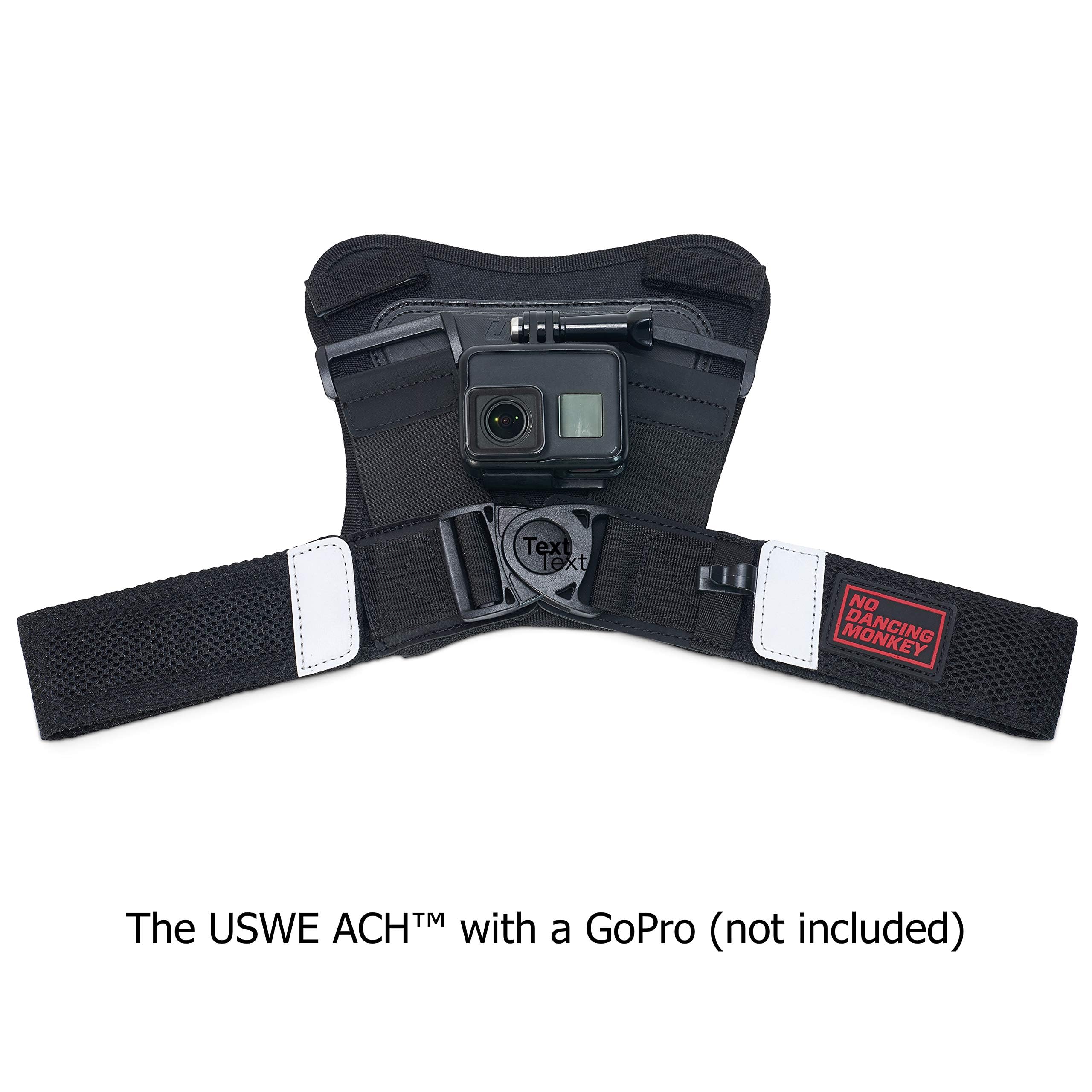 USWE Arnés para cámara de acción, compatible con todas las mochilas sin rebote y cámaras GoPro, montado en la parte delantera en el arnés del pecho (NDM 1 (M-XL))