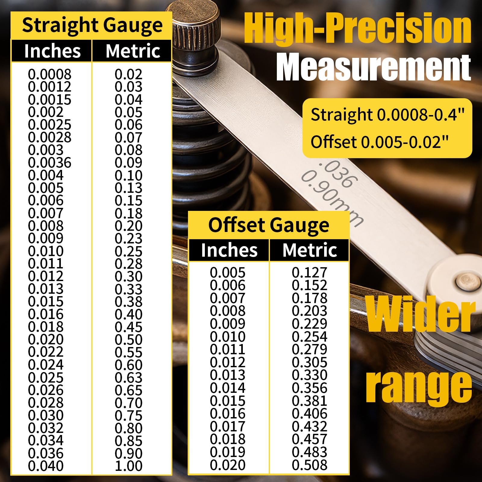 Feeler Gauge Set - Precision Gap Measurement Tool -3