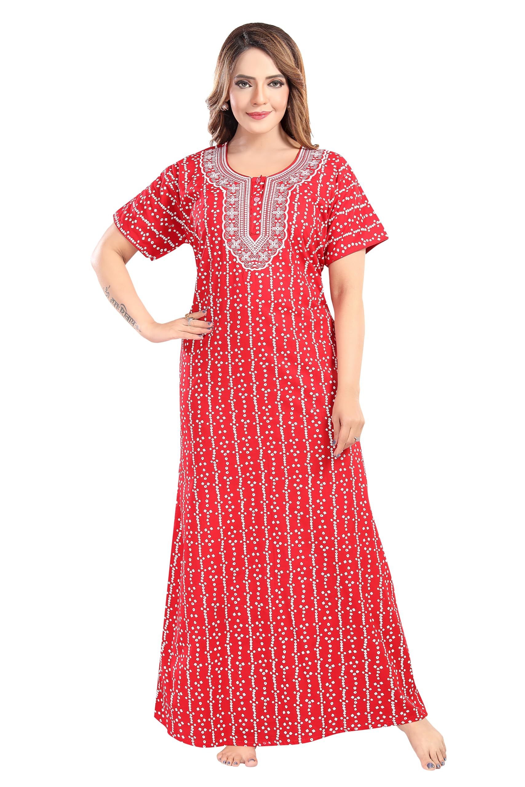 life-tale Women's Cotton Maxi/Night Gown/Nighty/Nightwear-picture-21