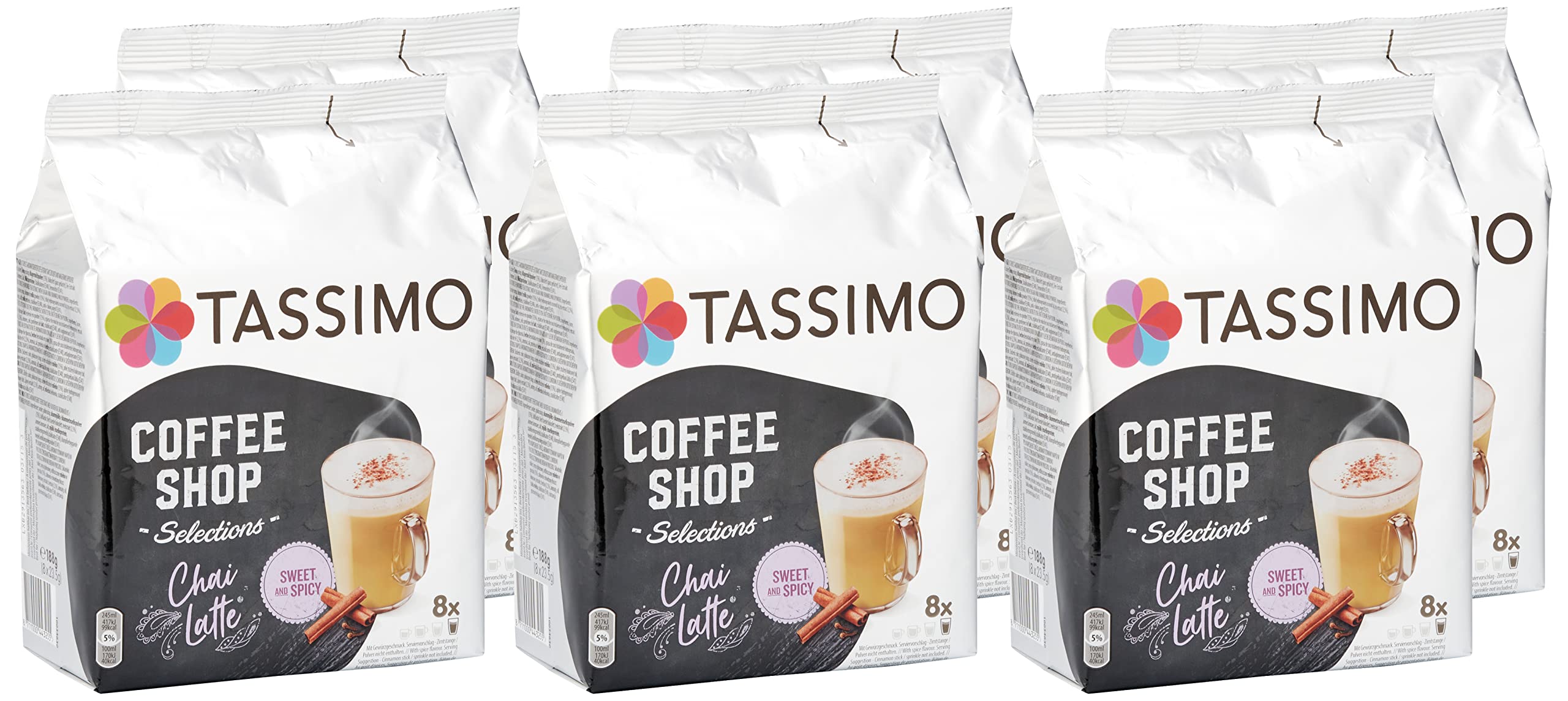Tassimo Kapseln Coffee Shop Selection Chai Latte, 5 x 8 Pads, 40 Teekapseln