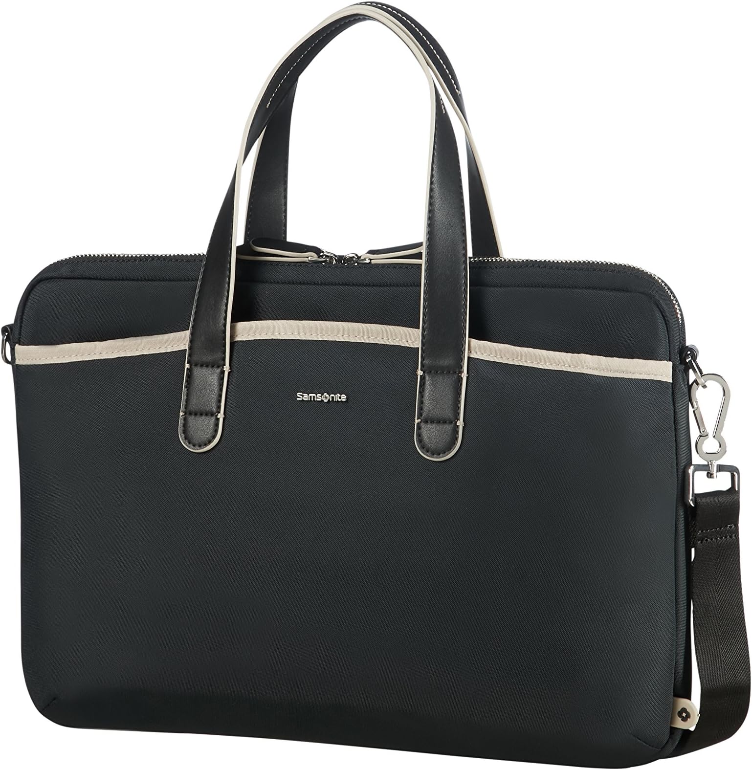 SAMSONITE Nefti - Bailhandle 15.6" Briefcase, 40 cm, 9 liters, Black (Black/Sand)